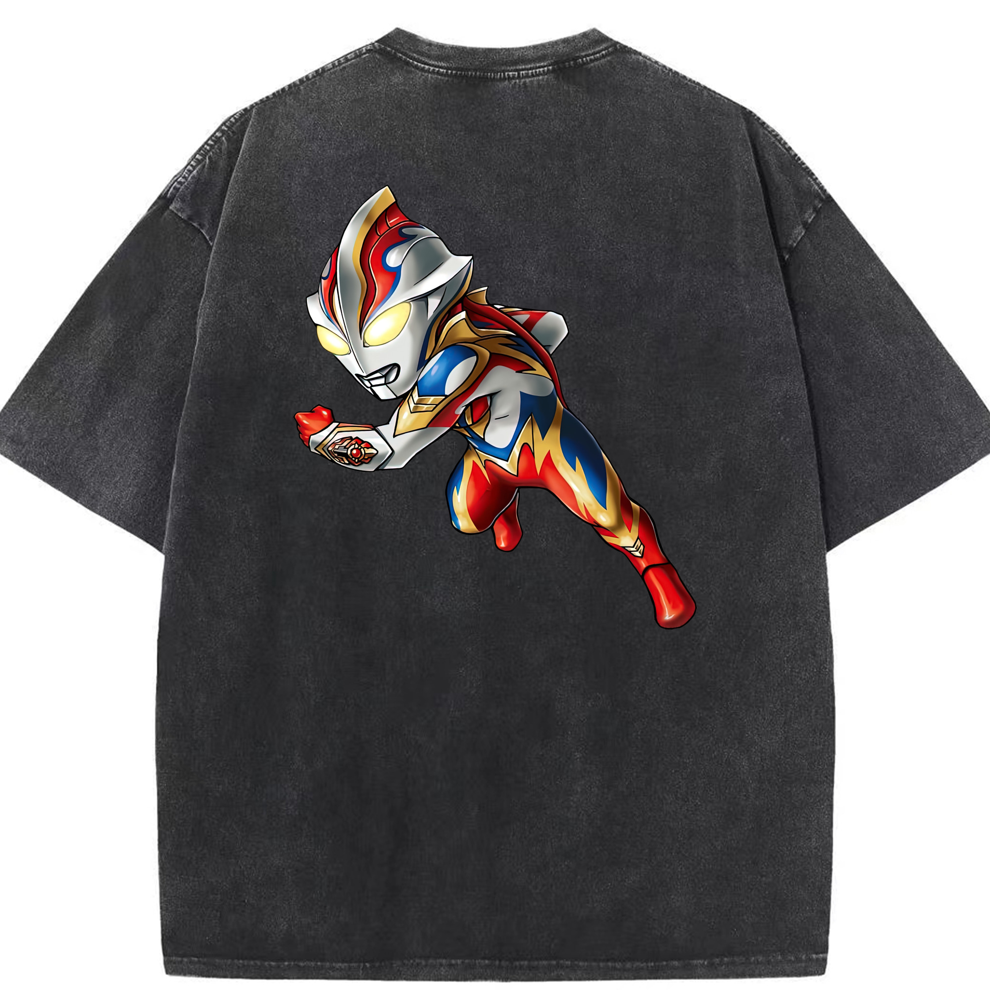 （画像用） ウルトラマン Ultraman 綿100% ヴィンテージ風 半袖Tシャツ（背面プリント）