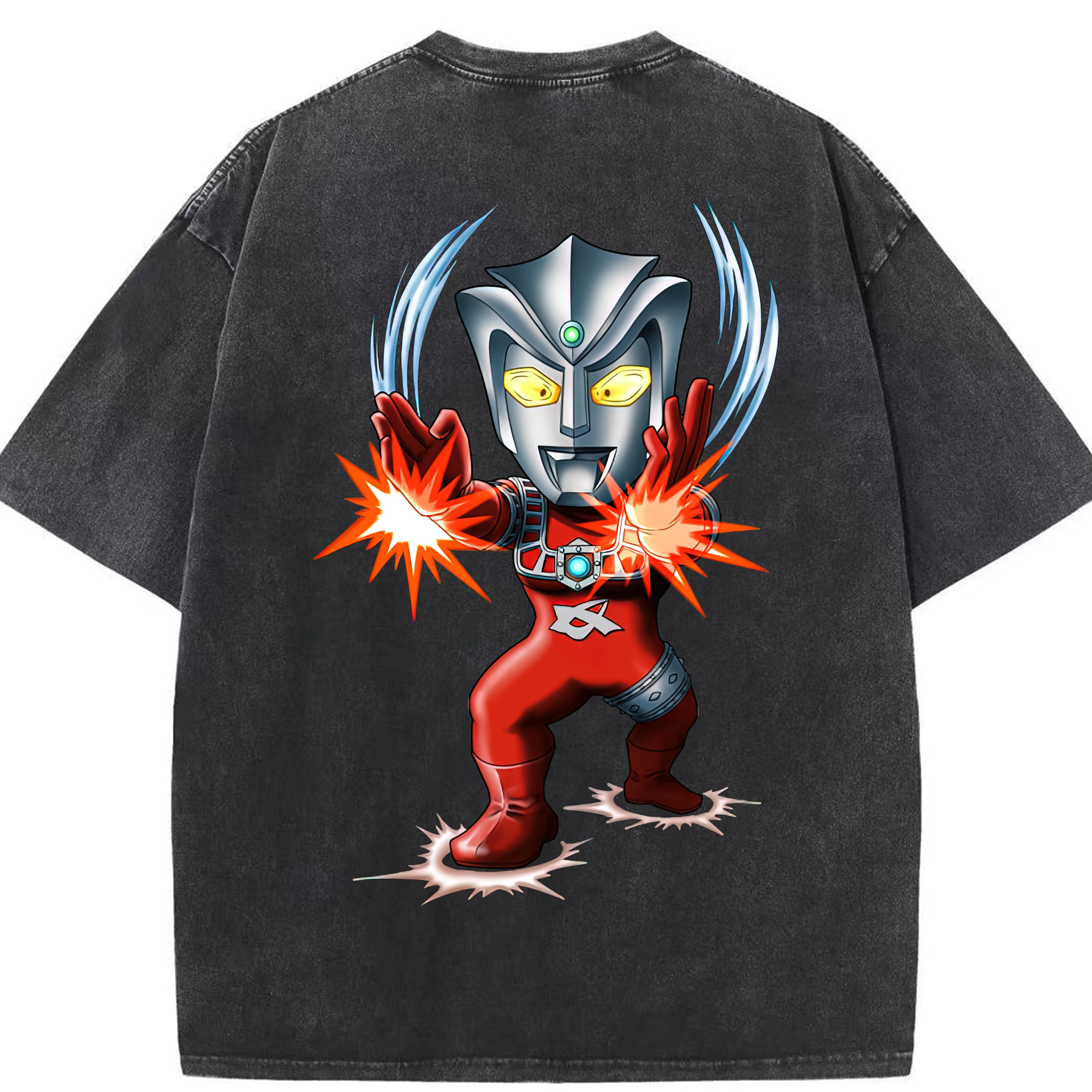 （画像用） ウルトラマン Ultraman 綿100% ヴィンテージ風 半袖Tシャツ（背面プリント）
