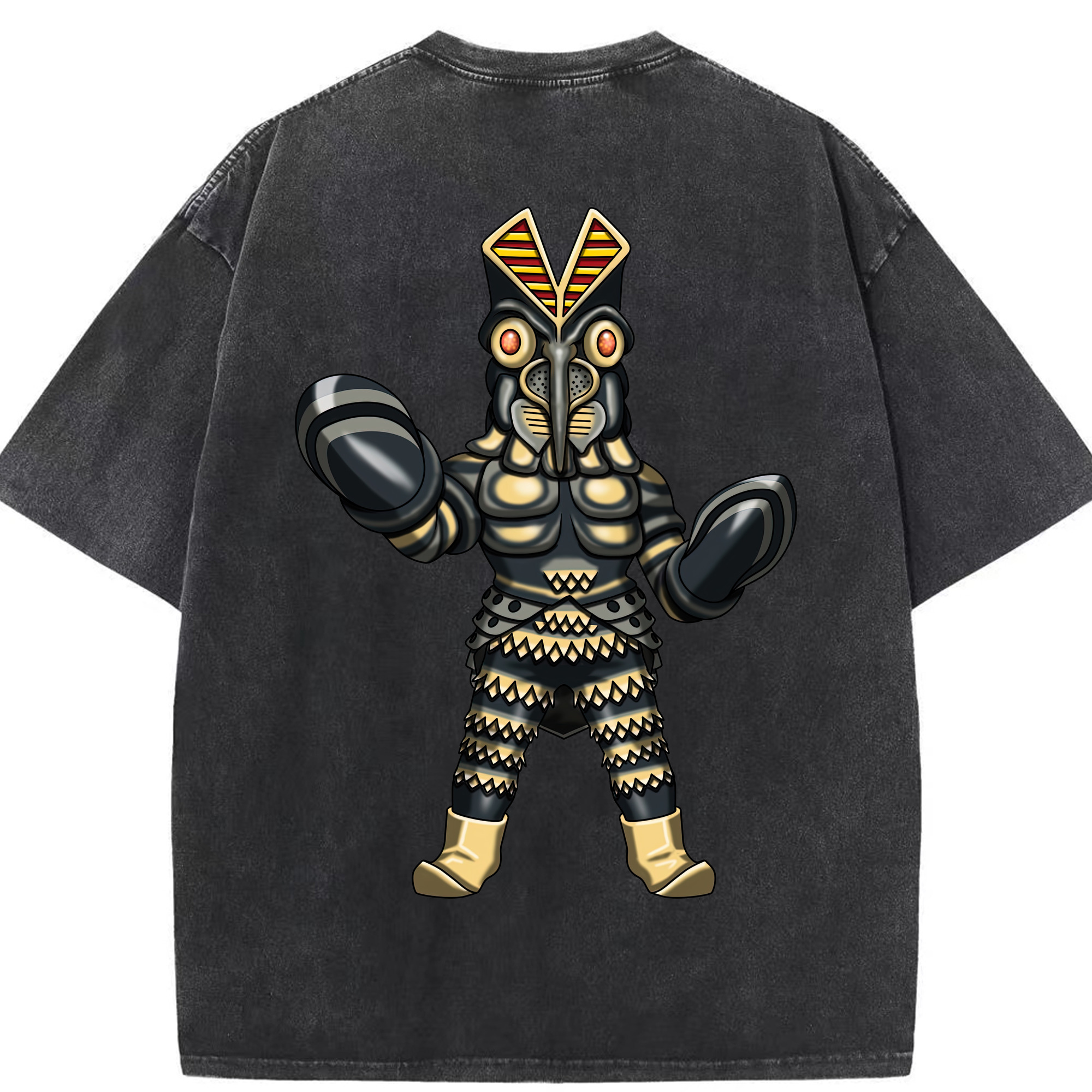 （画像用） ウルトラマン Ultraman 綿100% ヴィンテージ風 半袖Tシャツ（背面プリント）