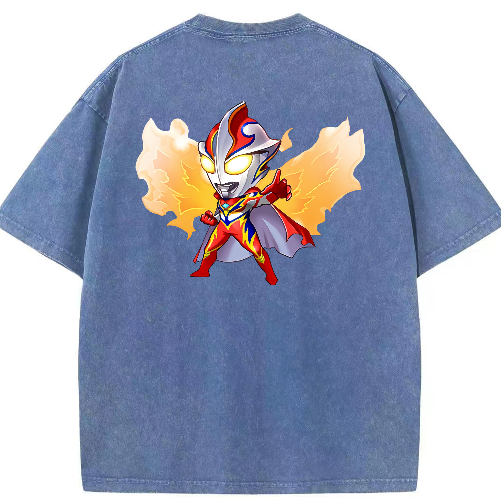 （画像用） ウルトラマン Ultraman 綿100% ヴィンテージ風 半袖Tシャツ（背面プリント）