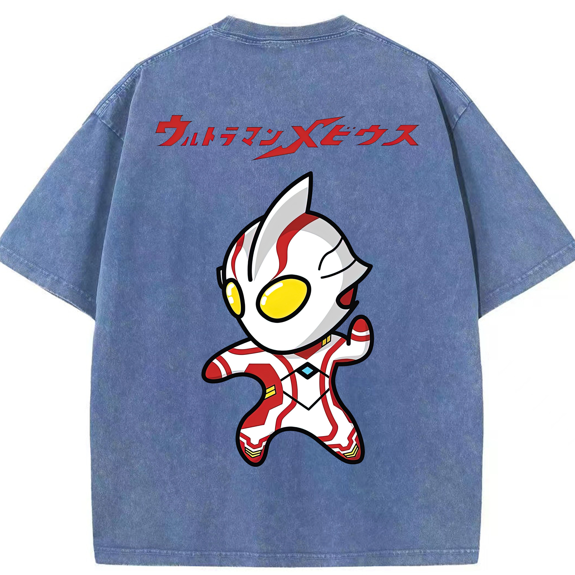 （画像用） ウルトラマン Ultraman 綿100% ヴィンテージ風 半袖Tシャツ（背面プリント）