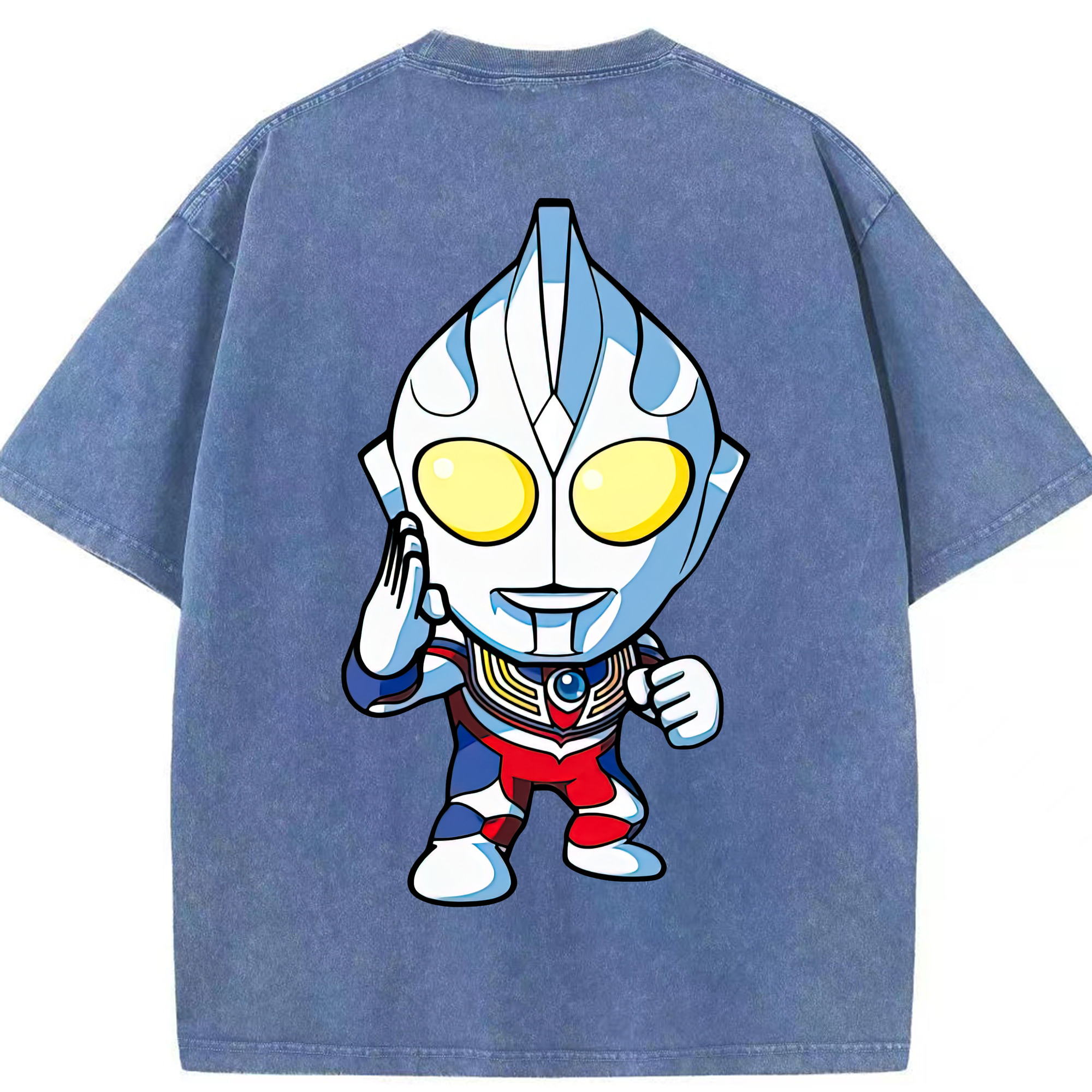 （画像用） ウルトラマン Ultraman 綿100% ヴィンテージ風 半袖Tシャツ（背面プリント）