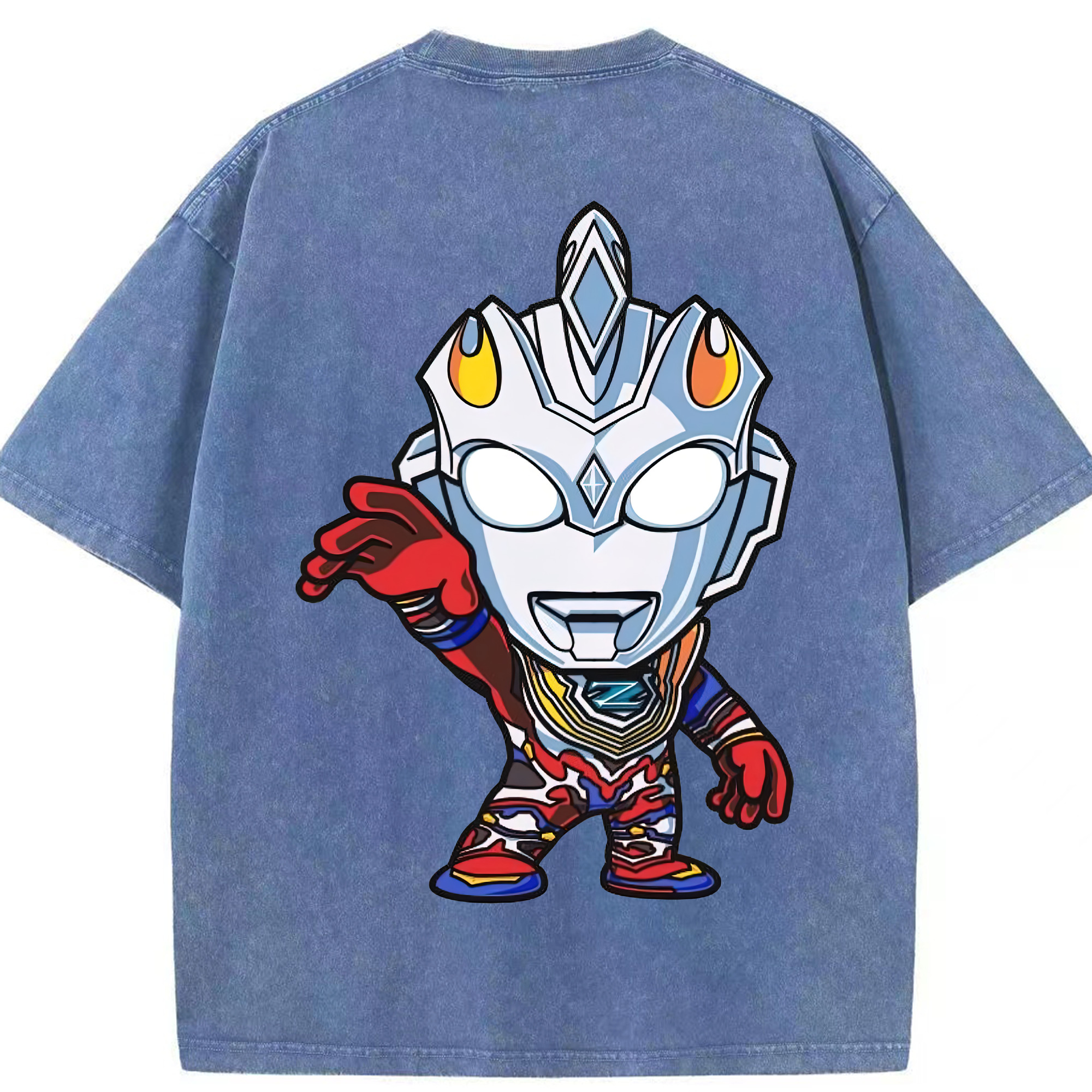 （画像用） ウルトラマン Ultraman 綿100% ヴィンテージ風 半袖Tシャツ（背面プリント）