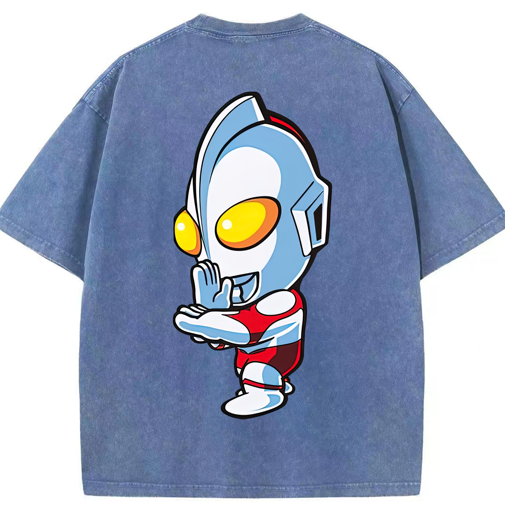 （画像用） ウルトラマン Ultraman 綿100% ヴィンテージ風 半袖Tシャツ（背面プリント）