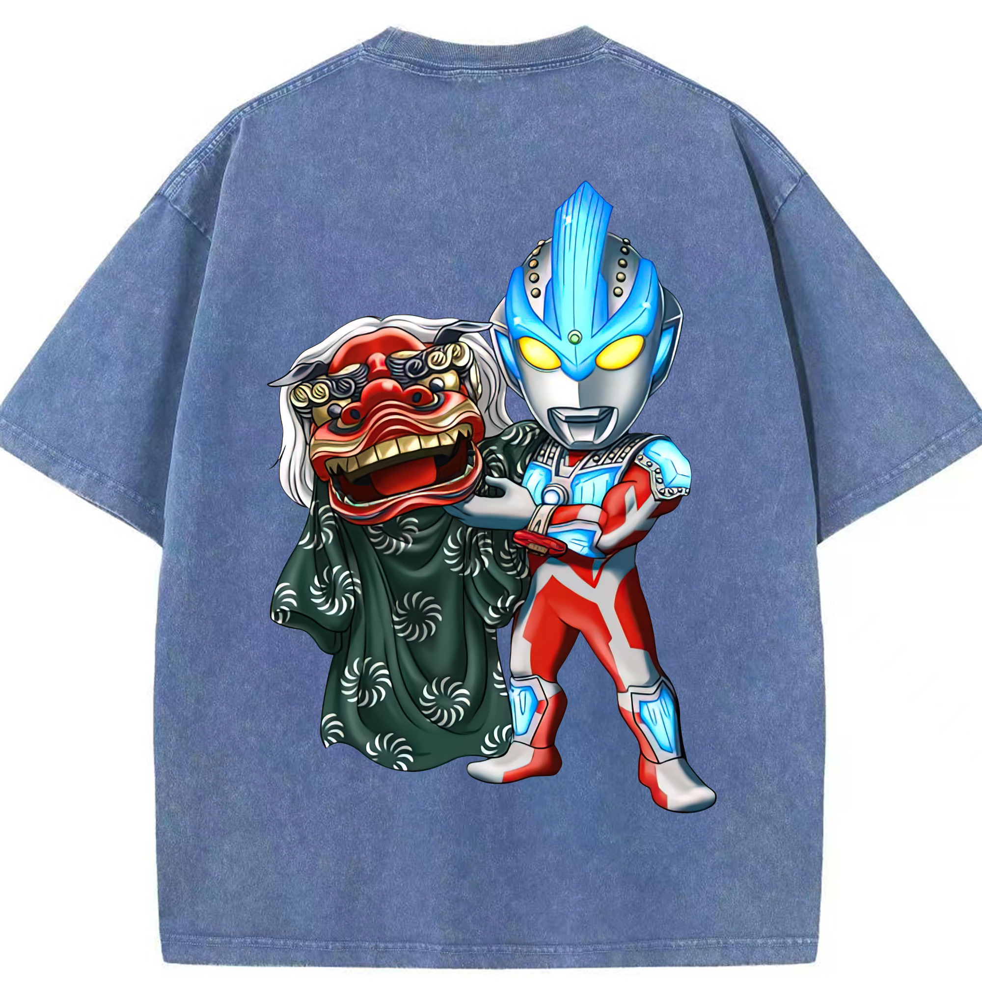 （画像用） ウルトラマン Ultraman 綿100% ヴィンテージ風 半袖Tシャツ（背面プリント）