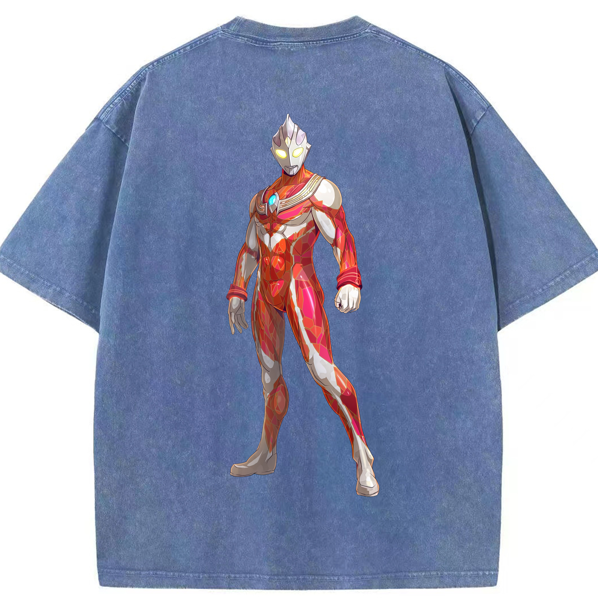 （画像用） ウルトラマン Ultraman 綿100% ヴィンテージ風 半袖Tシャツ（背面プリント）