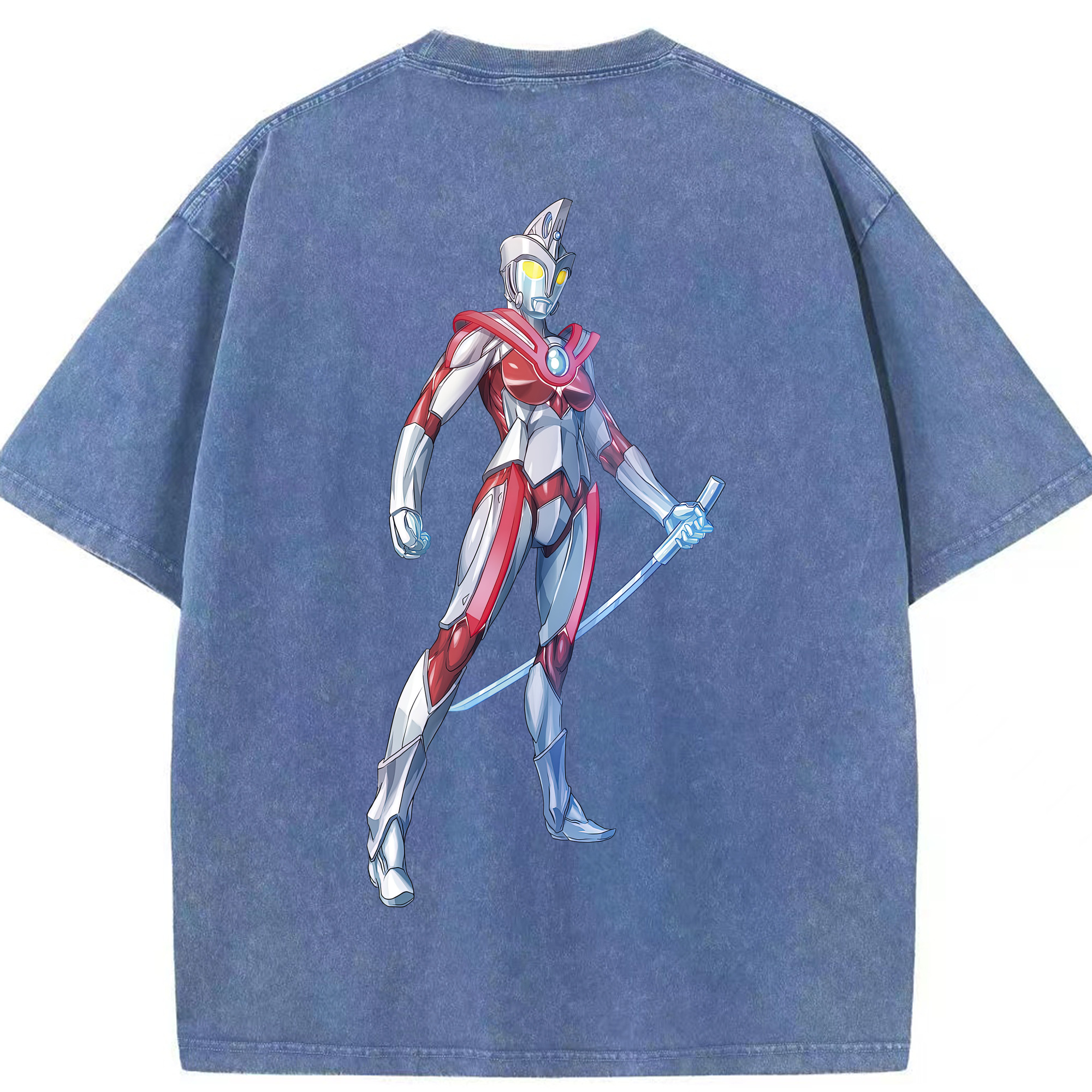 （画像用） ウルトラマン Ultraman 綿100% ヴィンテージ風 半袖Tシャツ（背面プリント）