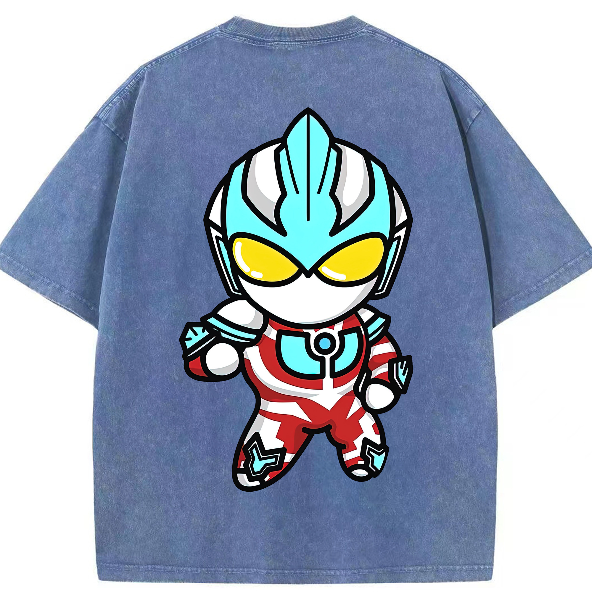 （画像用） ウルトラマン Ultraman 綿100% ヴィンテージ風 半袖Tシャツ（背面プリント）