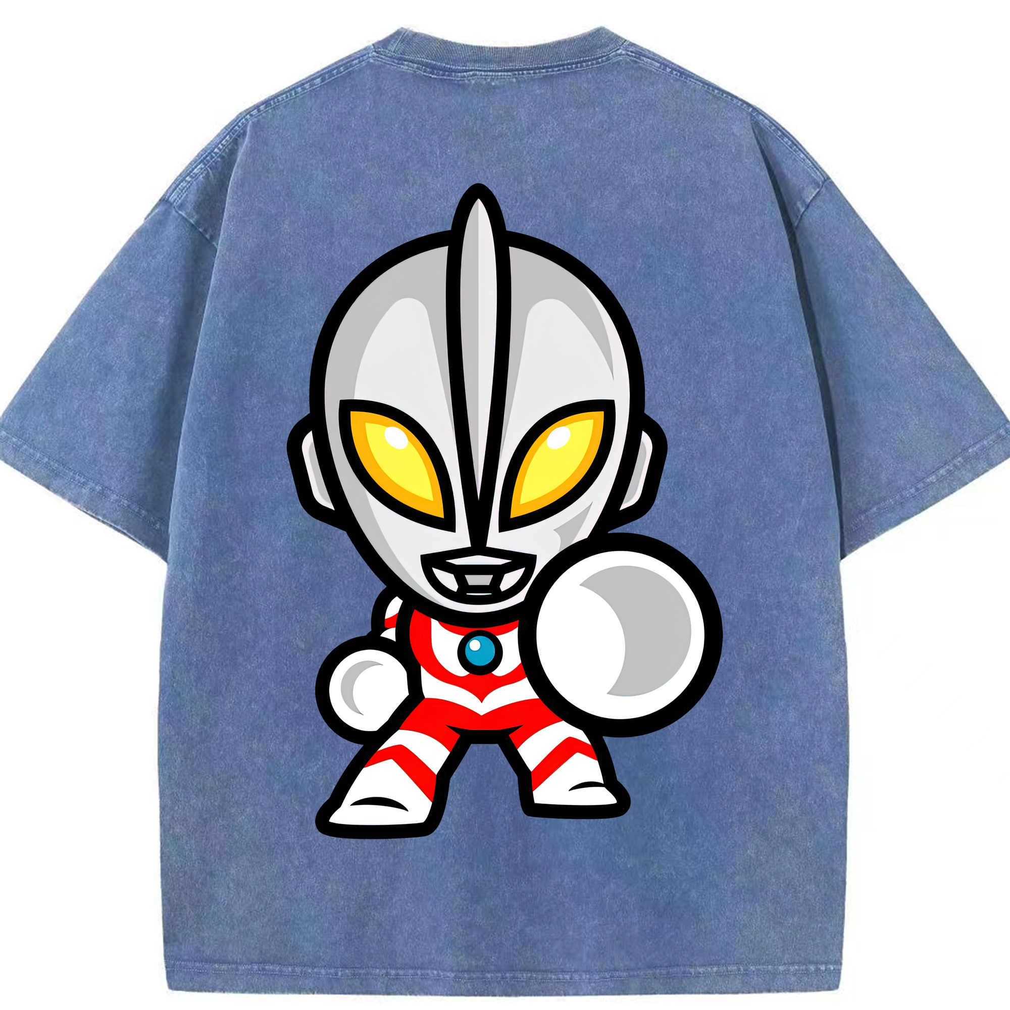 （画像用） ウルトラマン Ultraman 綿100% ヴィンテージ風 半袖Tシャツ（背面プリント）