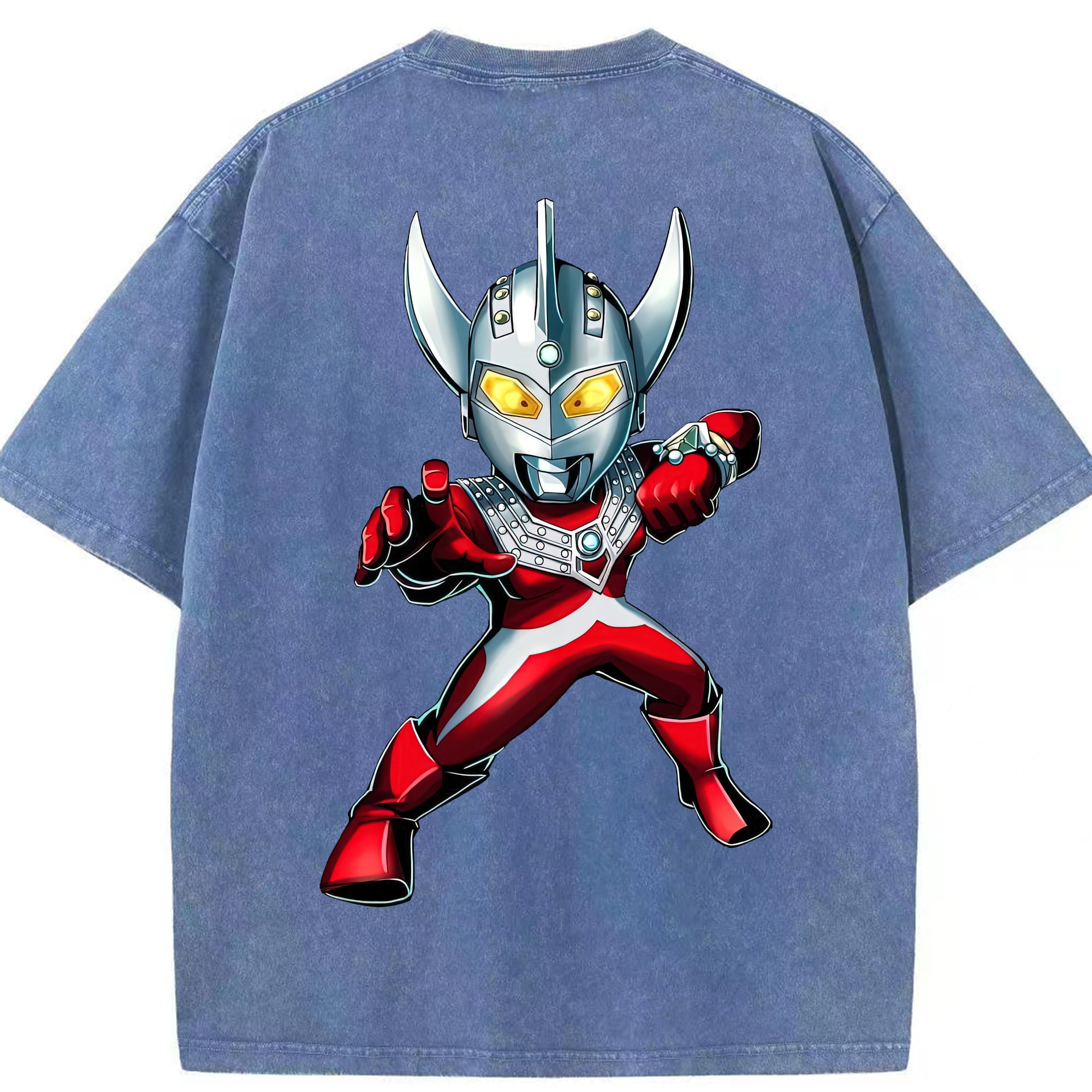（画像用） ウルトラマン Ultraman 綿100% ヴィンテージ風 半袖Tシャツ（背面プリント）