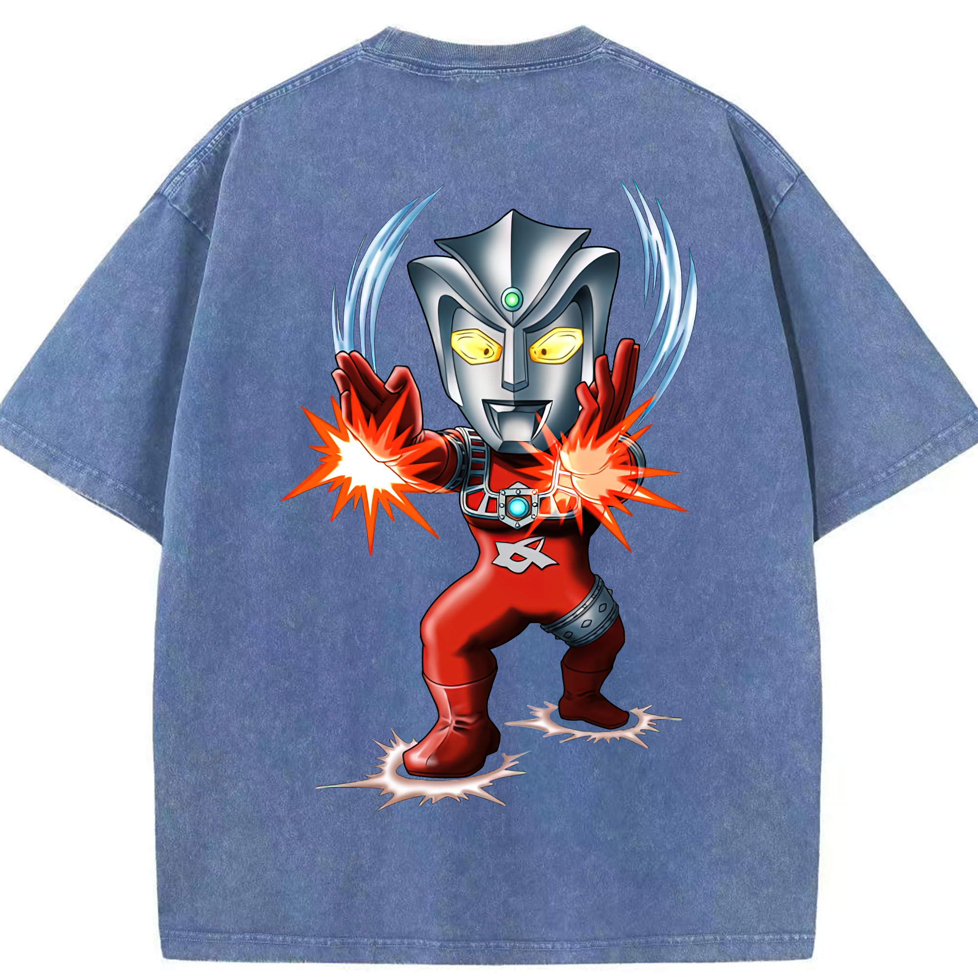 （画像用） ウルトラマン Ultraman 綿100% ヴィンテージ風 半袖Tシャツ（背面プリント）