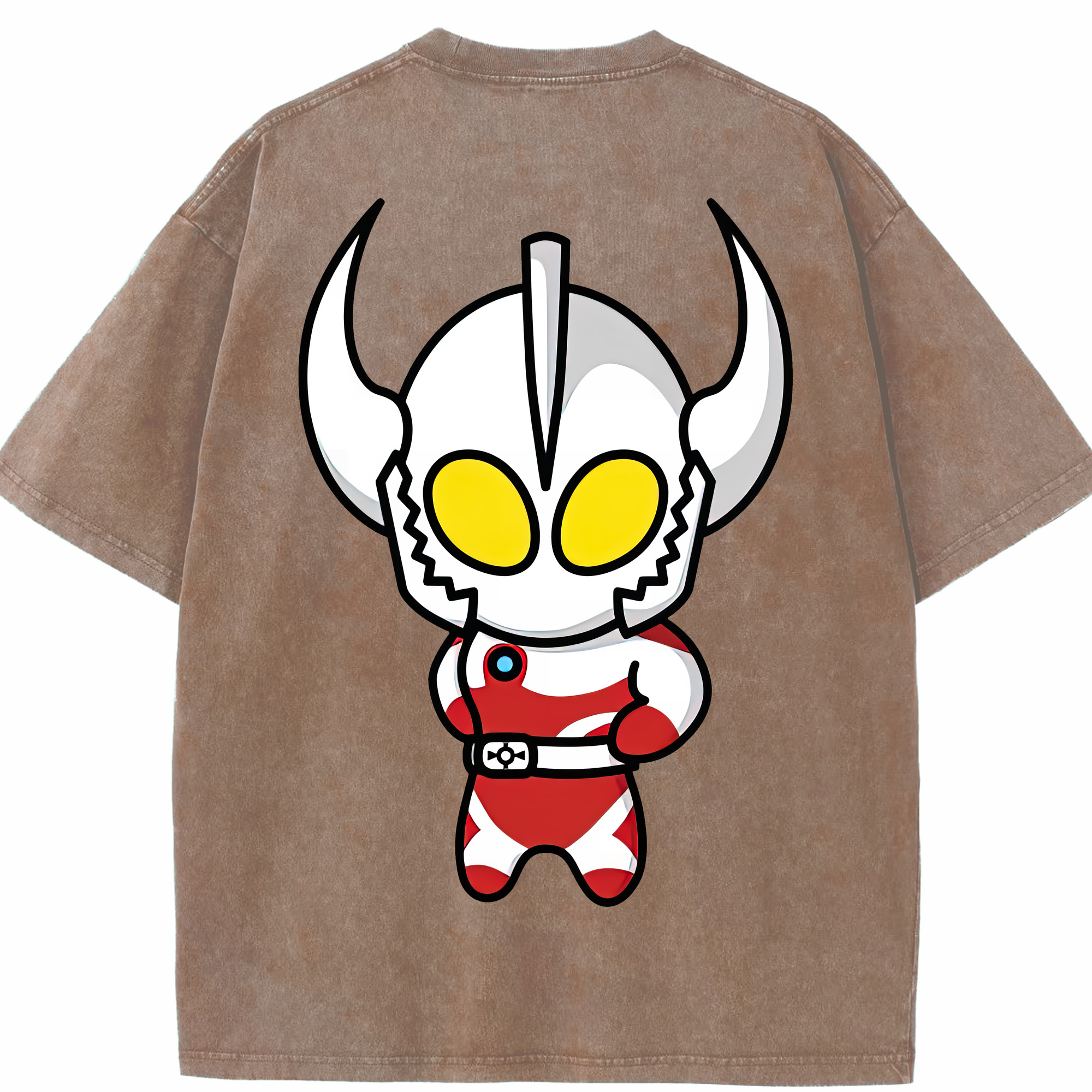 （画像用） ウルトラマン Ultraman 綿100% ヴィンテージ風 半袖Tシャツ（背面プリント）