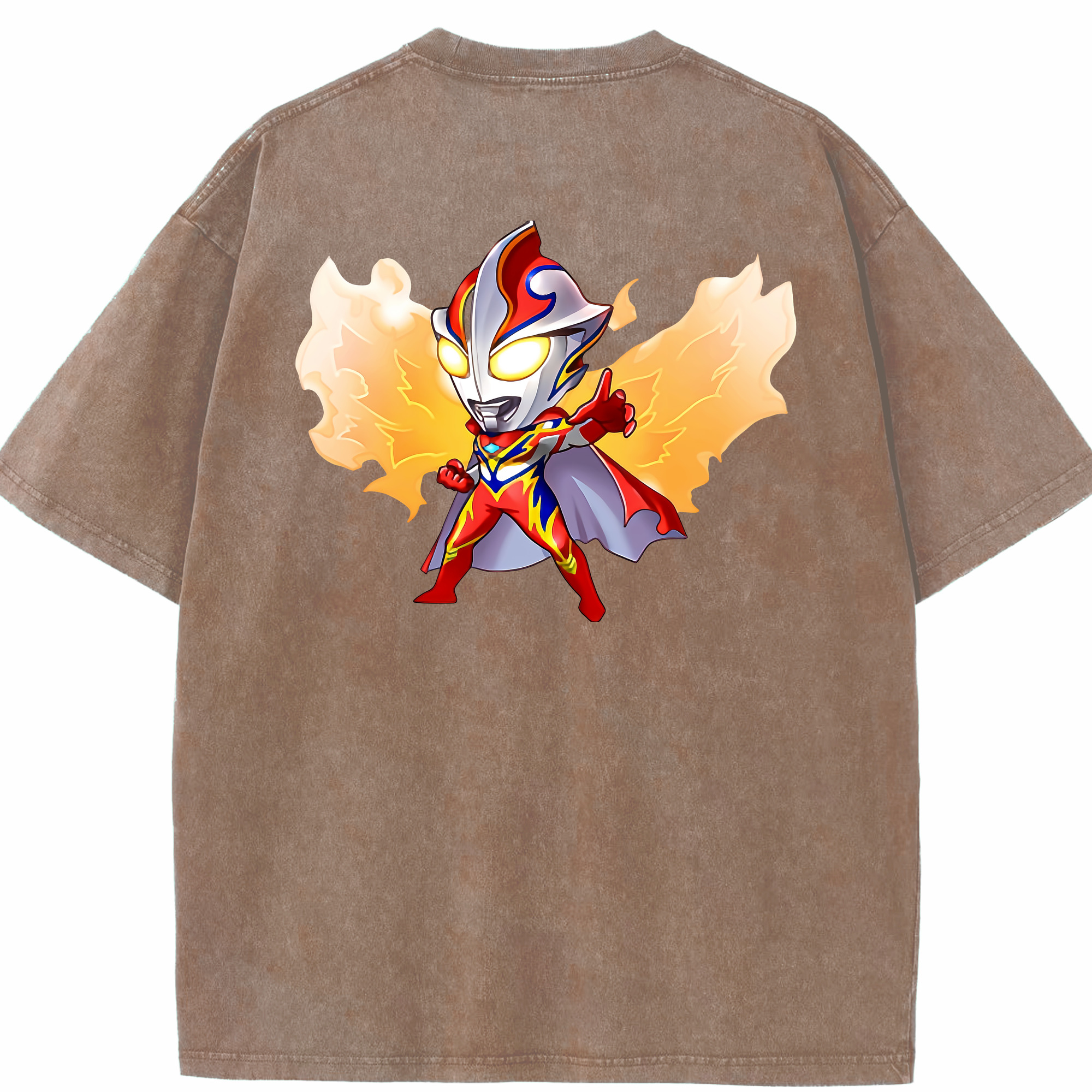 （画像用） ウルトラマン Ultraman 綿100% ヴィンテージ風 半袖Tシャツ（背面プリント）