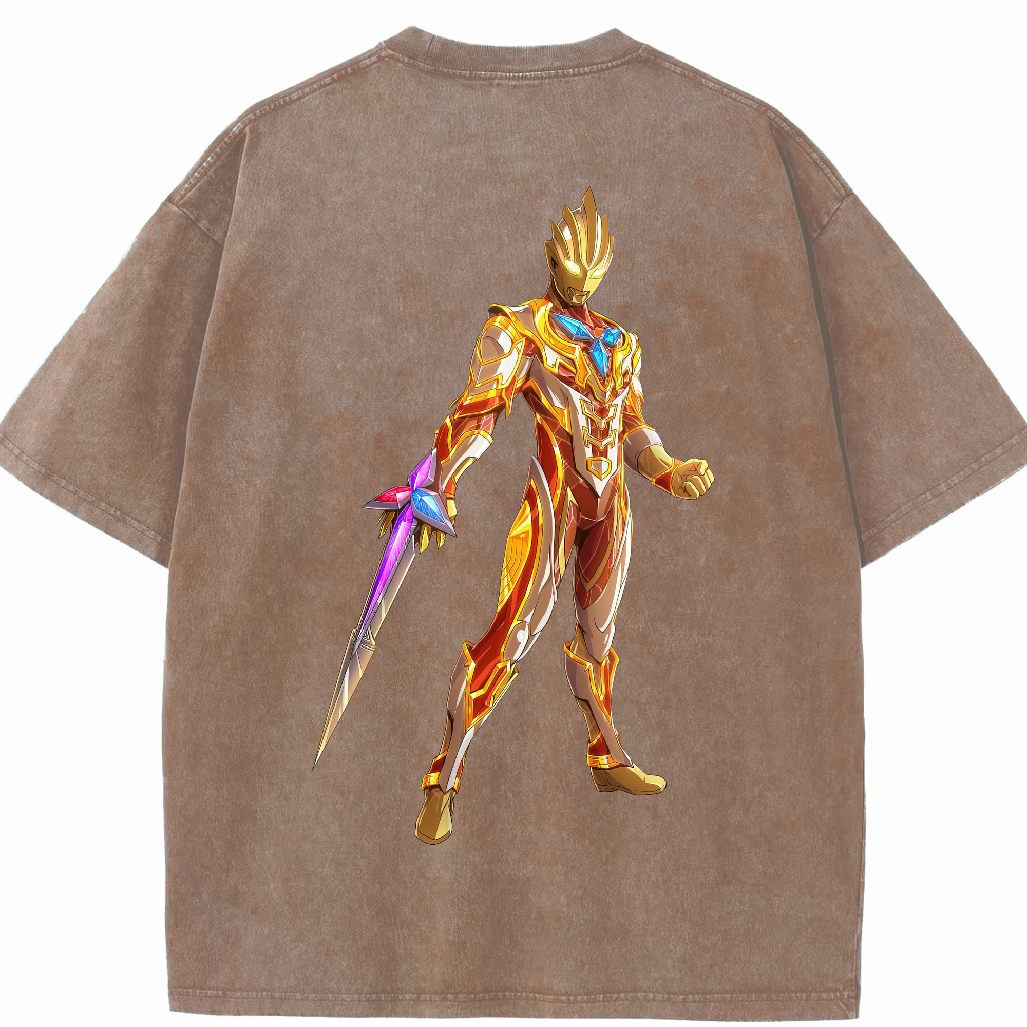 （画像用） ウルトラマン Ultraman 綿100% ヴィンテージ風 半袖Tシャツ（背面プリント）