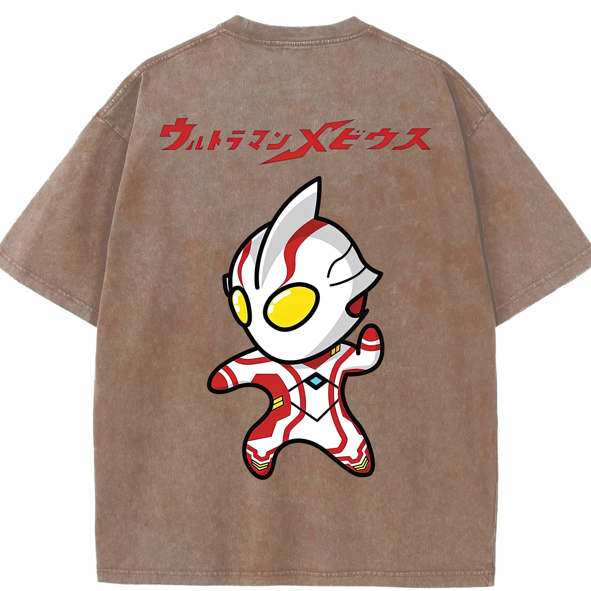 （画像用） ウルトラマン Ultraman 綿100% ヴィンテージ風 半袖Tシャツ（背面プリント）