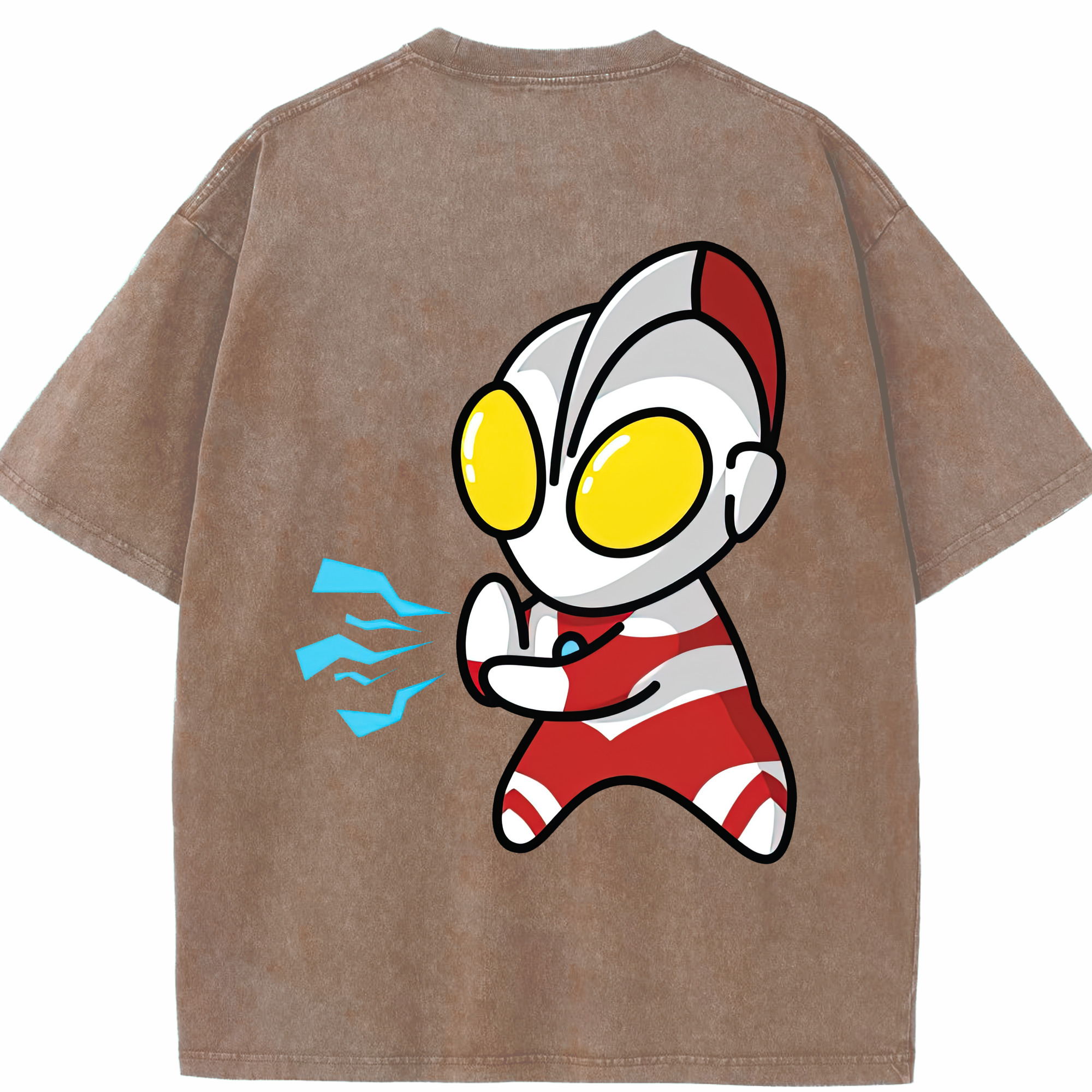 （画像用） ウルトラマン Ultraman 綿100% ヴィンテージ風 半袖Tシャツ（背面プリント）