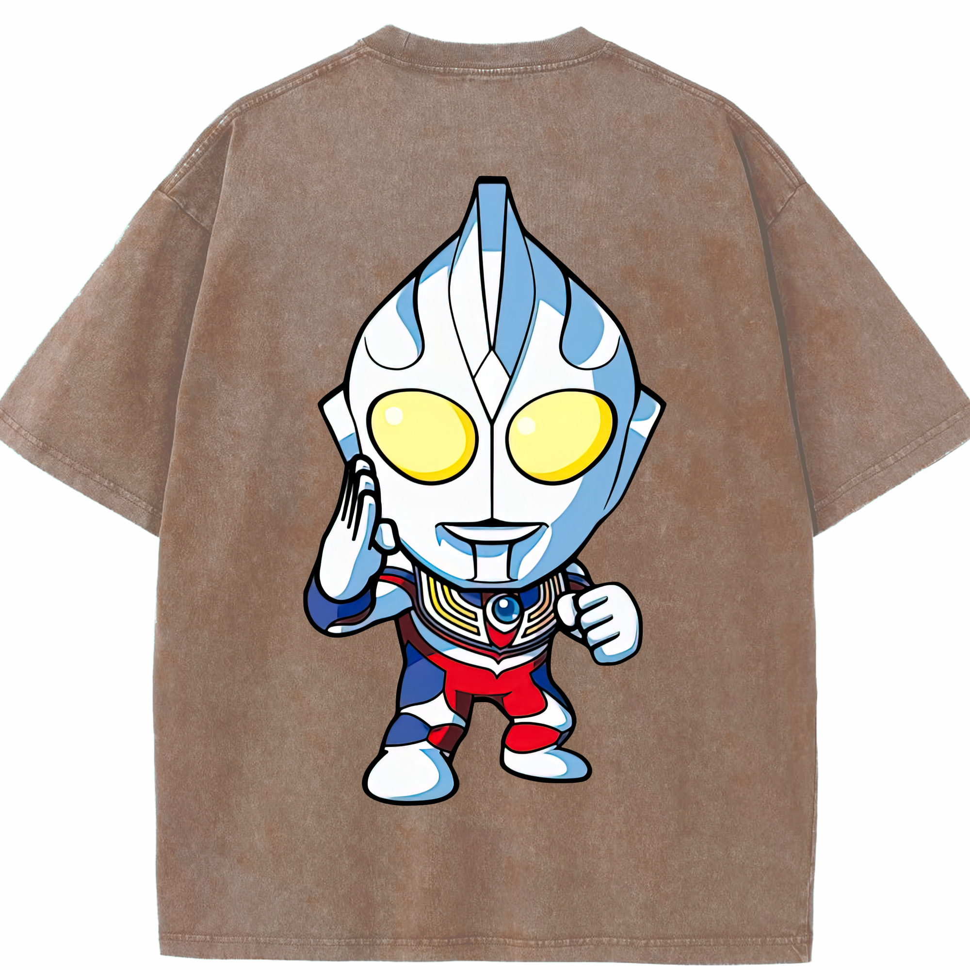（画像用） ウルトラマン Ultraman 綿100% ヴィンテージ風 半袖Tシャツ（背面プリント）