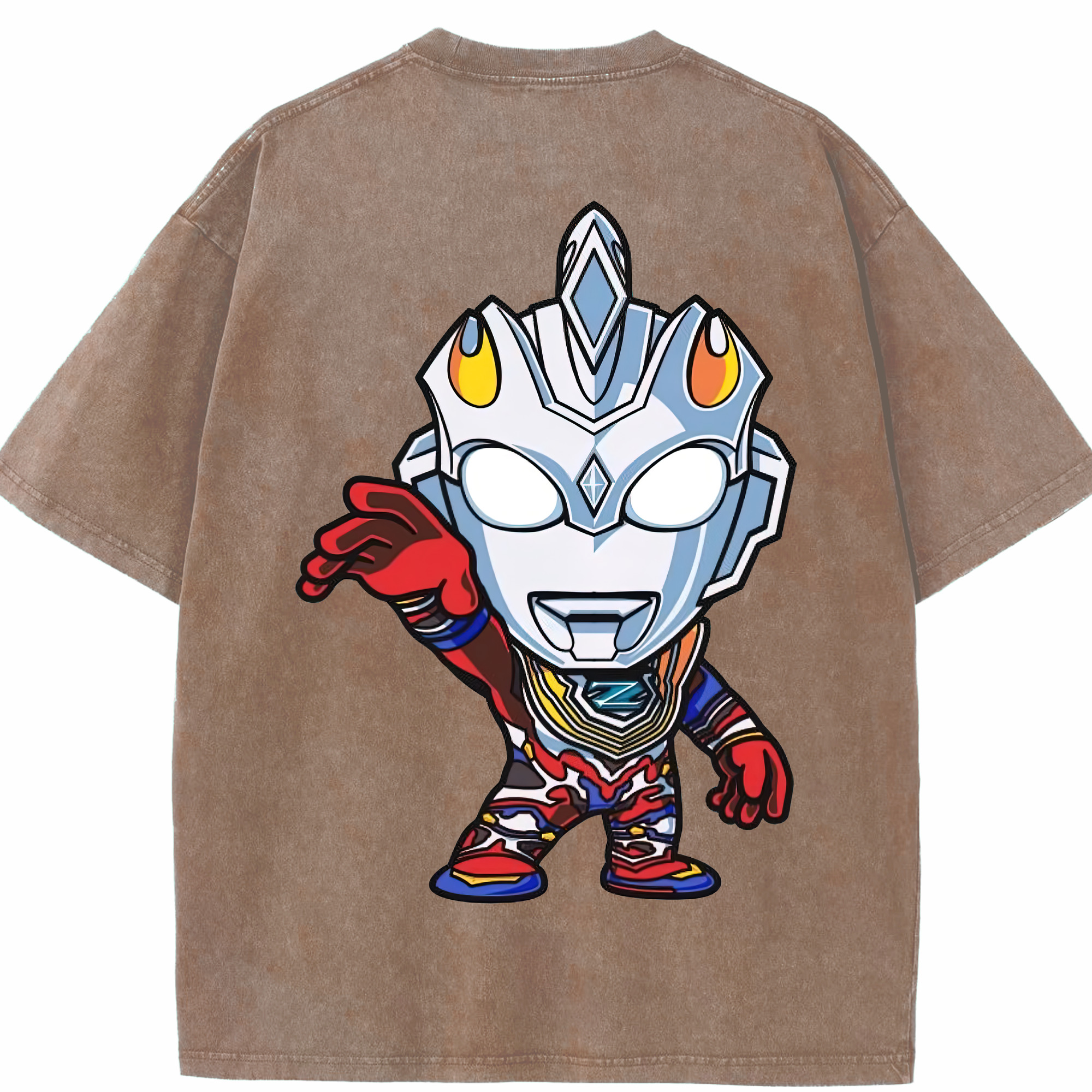 （画像用） ウルトラマン Ultraman 綿100% ヴィンテージ風 半袖Tシャツ（背面プリント）