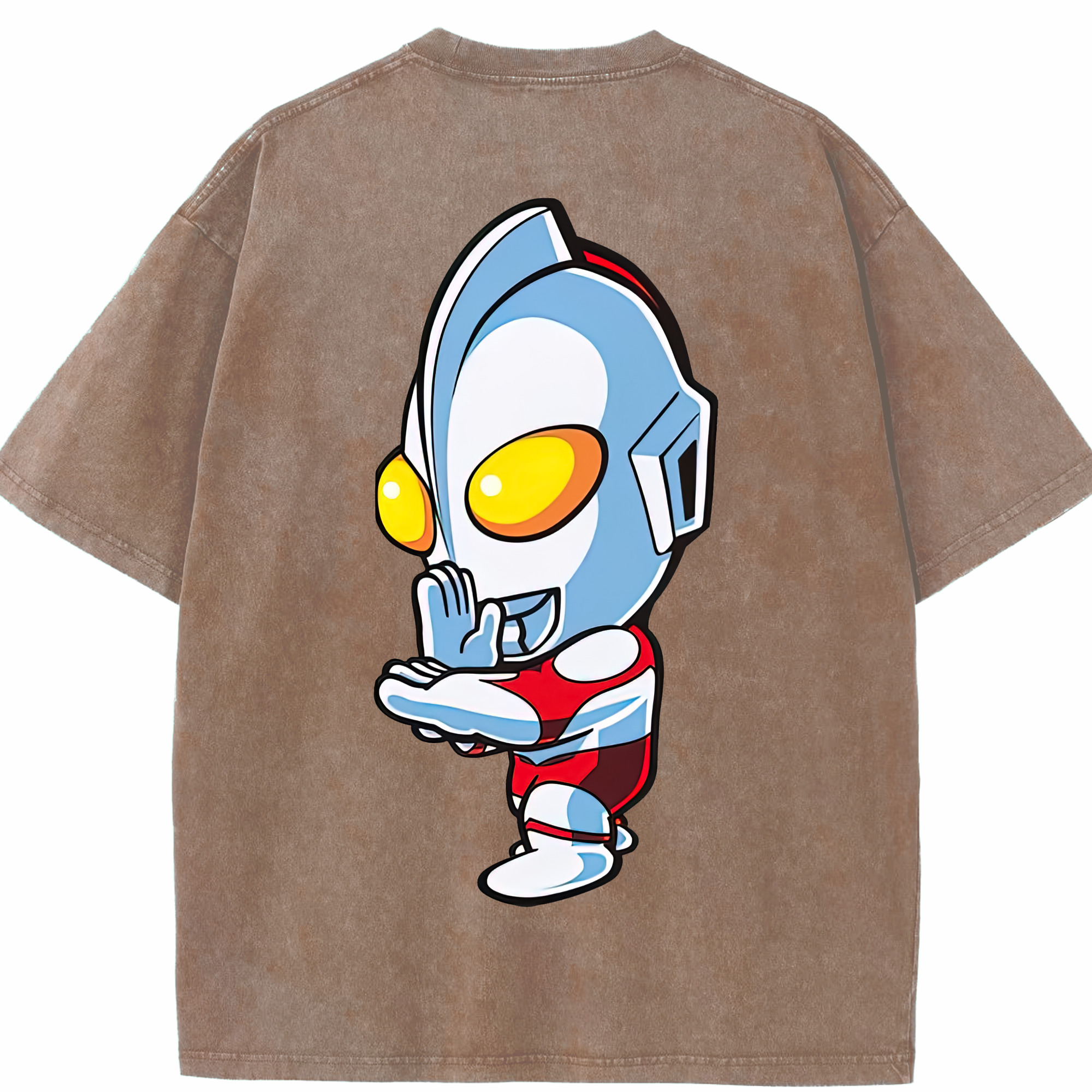 （画像用） ウルトラマン Ultraman 綿100% ヴィンテージ風 半袖Tシャツ（背面プリント）