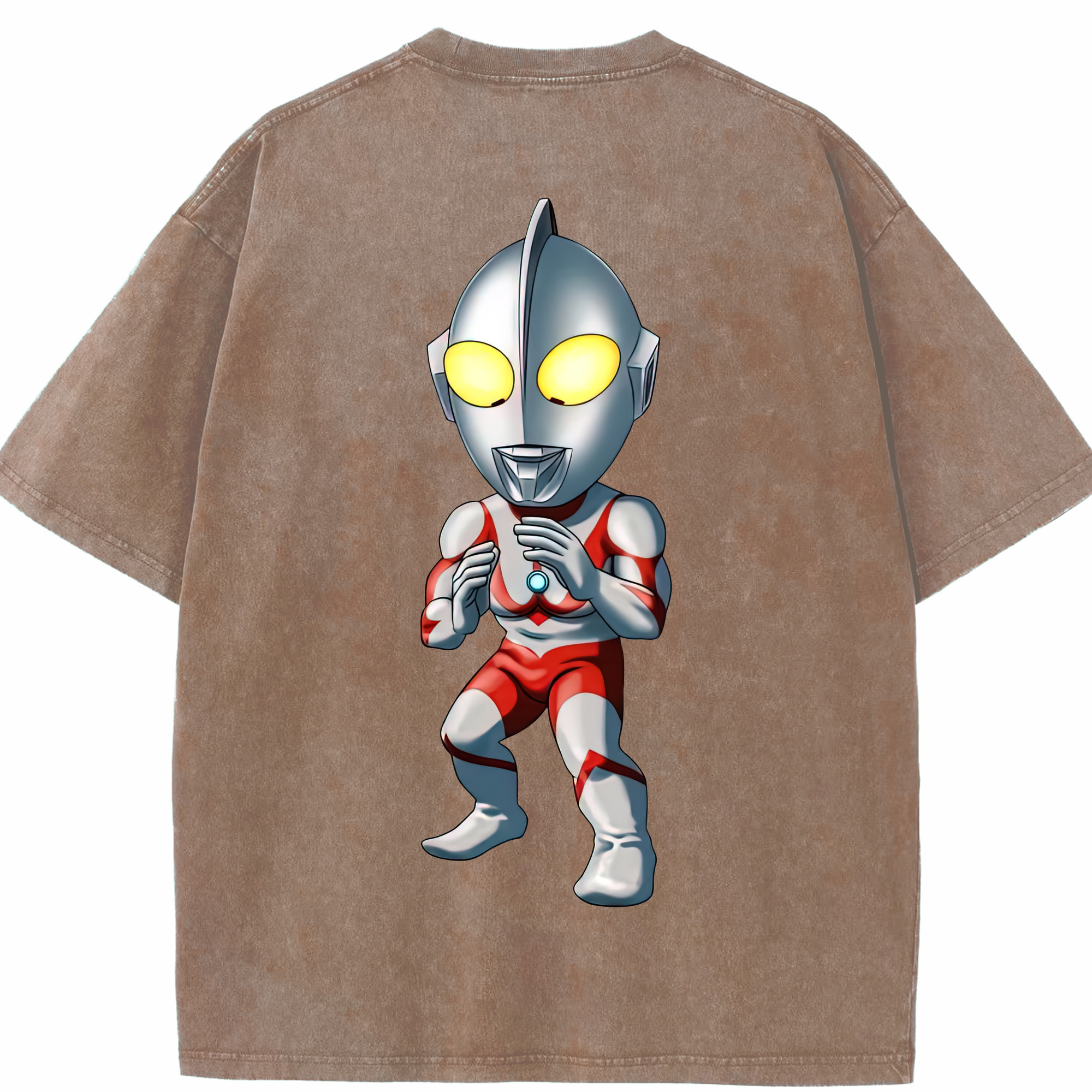 （画像用） ウルトラマン Ultraman 綿100% ヴィンテージ風 半袖Tシャツ（背面プリント）