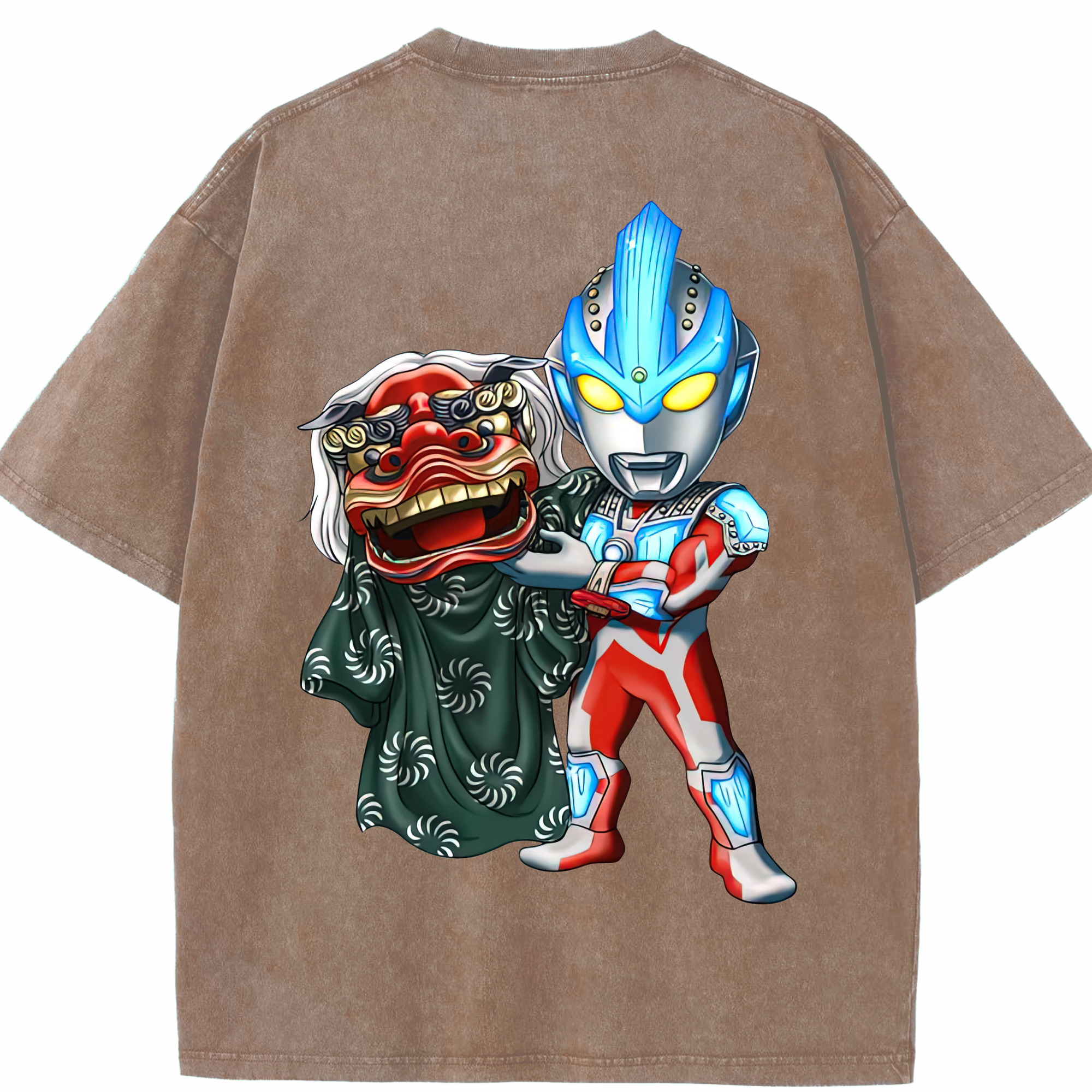 （画像用） ウルトラマン Ultraman 綿100% ヴィンテージ風 半袖Tシャツ（背面プリント）