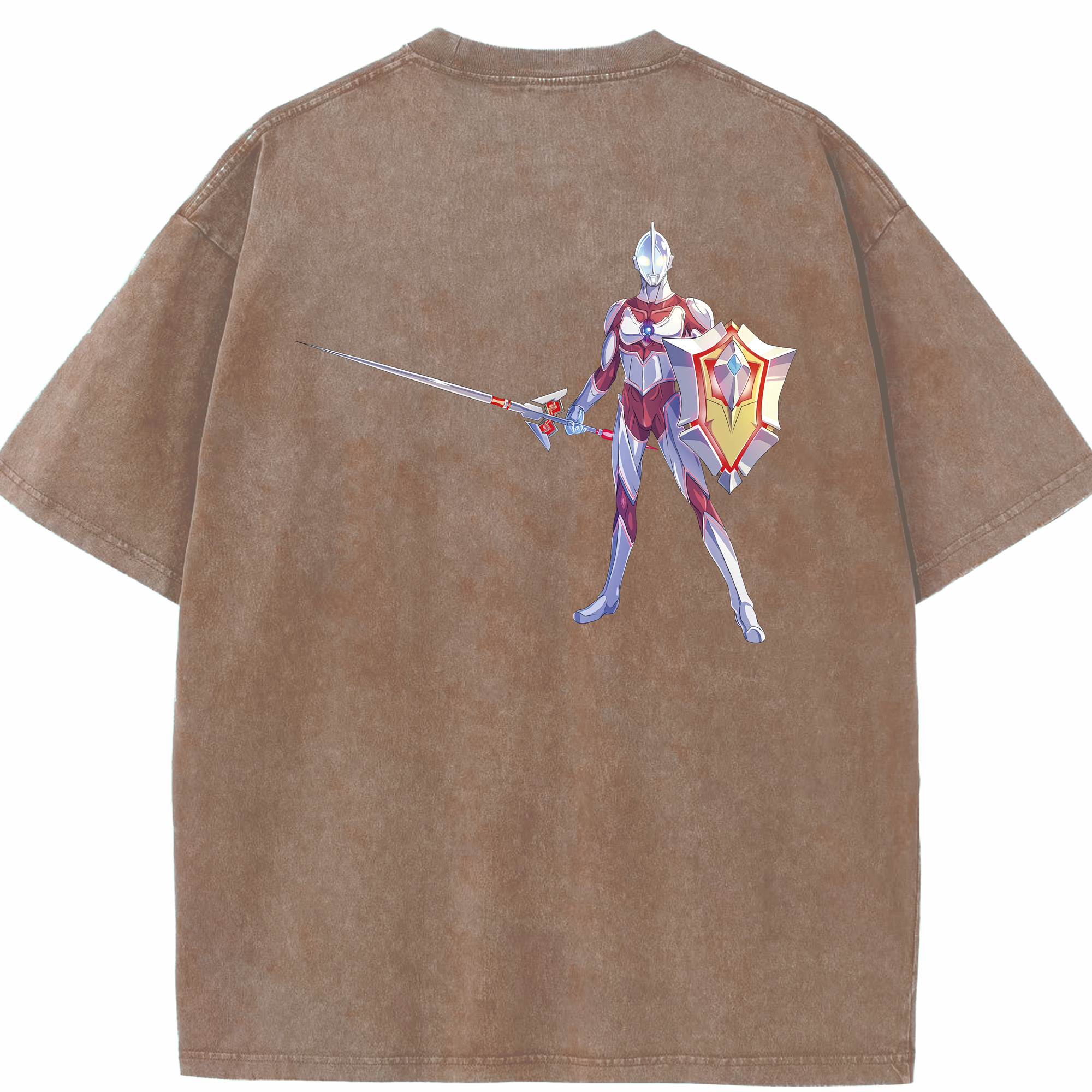 （画像用） ウルトラマン Ultraman 綿100% ヴィンテージ風 半袖Tシャツ（背面プリント）