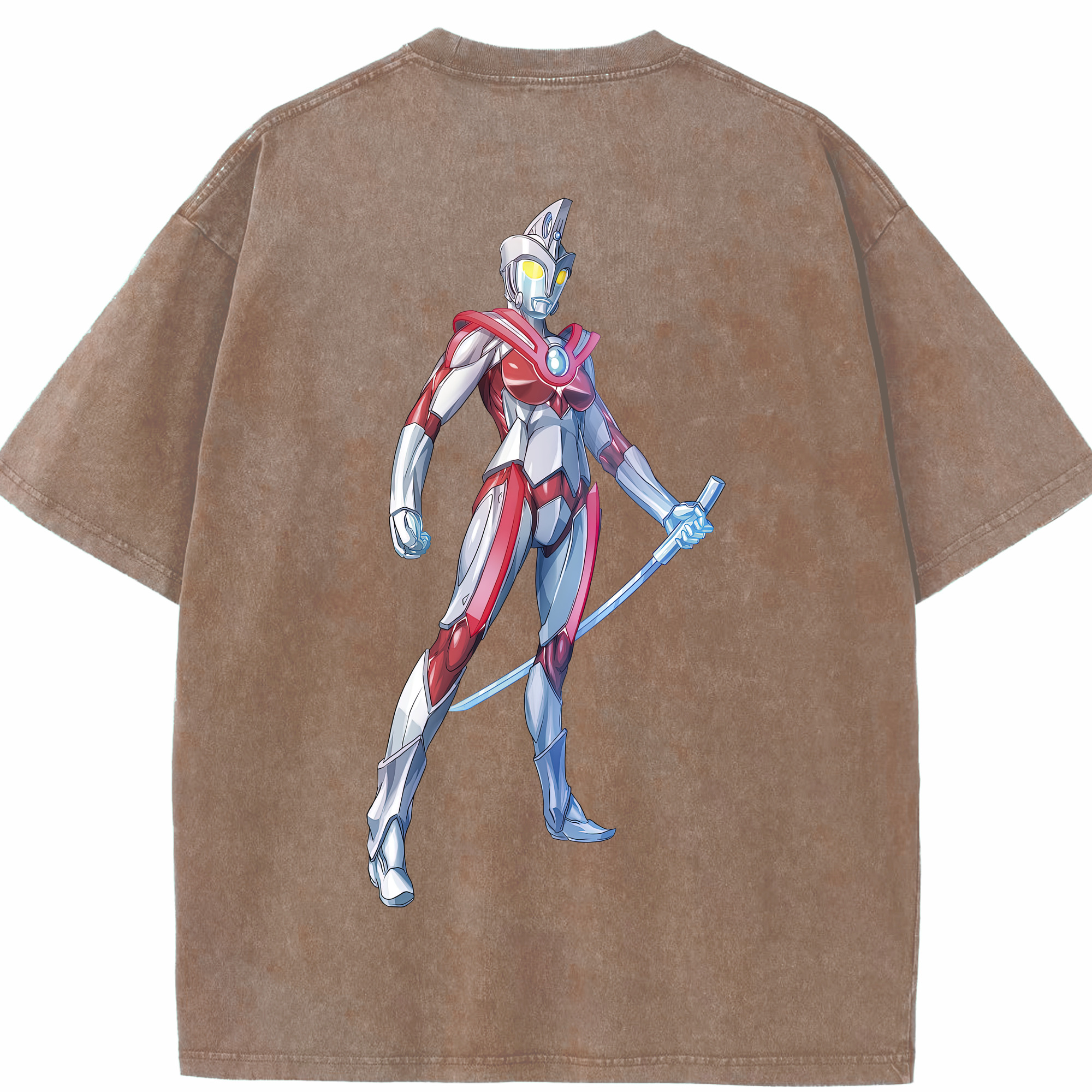 （画像用） ウルトラマン Ultraman 綿100% ヴィンテージ風 半袖Tシャツ（背面プリント）