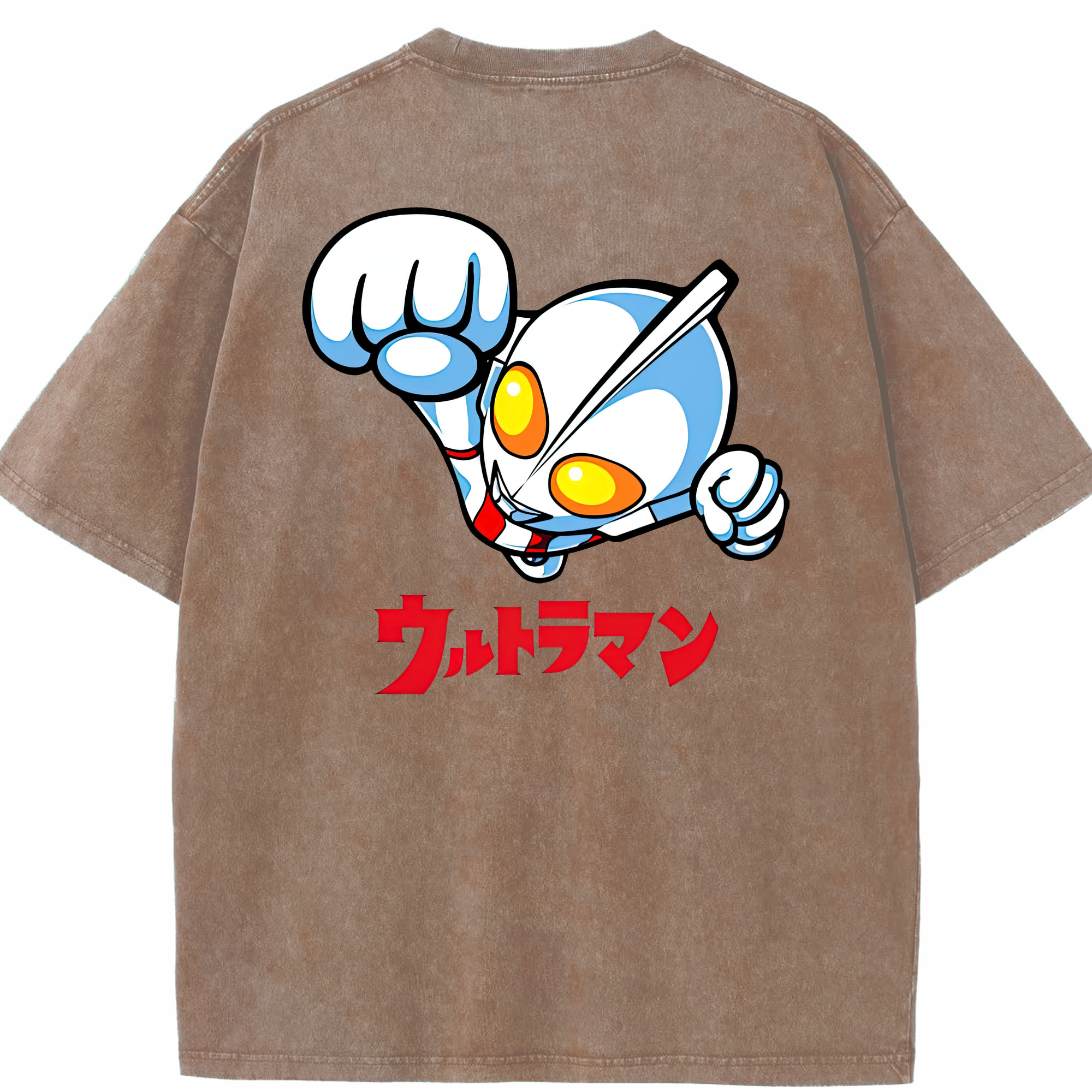 （画像用） ウルトラマン Ultraman 綿100% ヴィンテージ風 半袖Tシャツ（背面プリント）