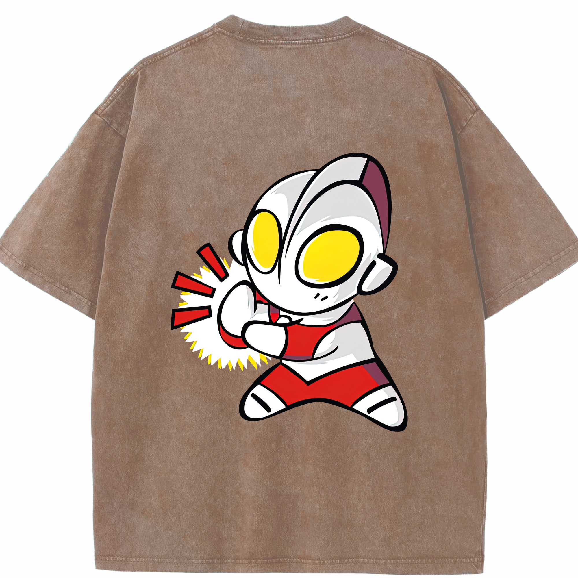 （画像用） ウルトラマン Ultraman 綿100% ヴィンテージ風 半袖Tシャツ（背面プリント）