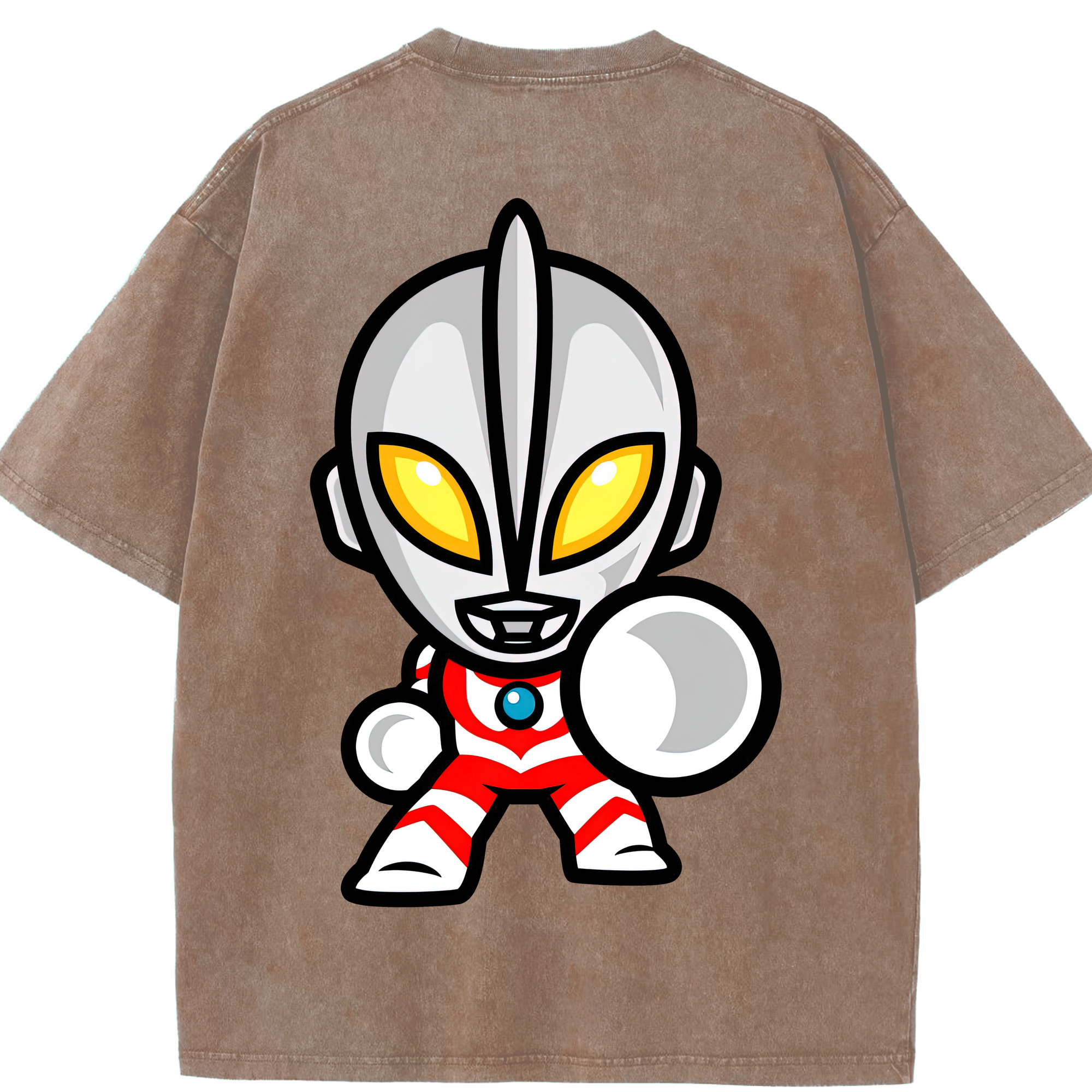 （画像用） ウルトラマン Ultraman 綿100% ヴィンテージ風 半袖Tシャツ（背面プリント）