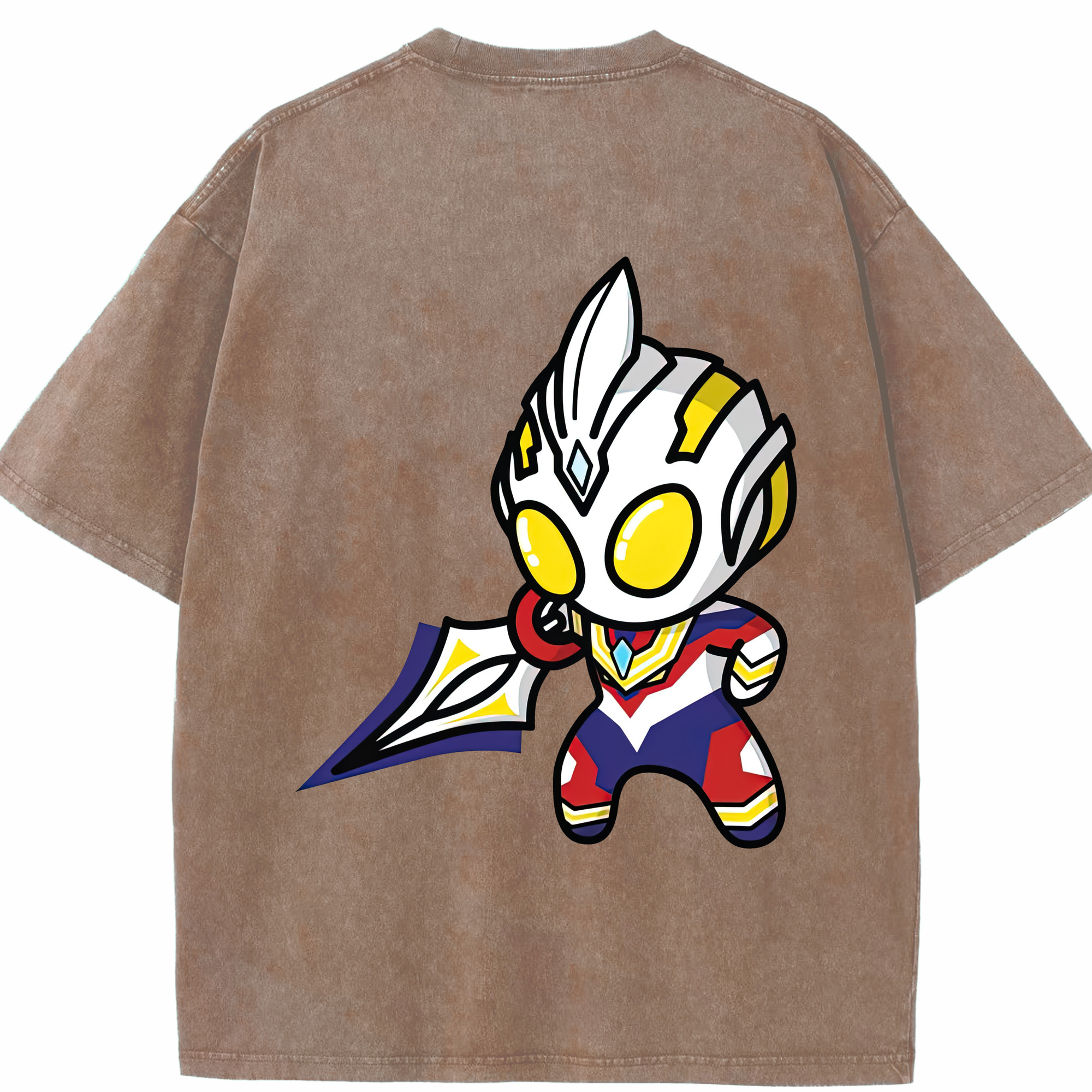 （画像用） ウルトラマン Ultraman 綿100% ヴィンテージ風 半袖Tシャツ（背面プリント）