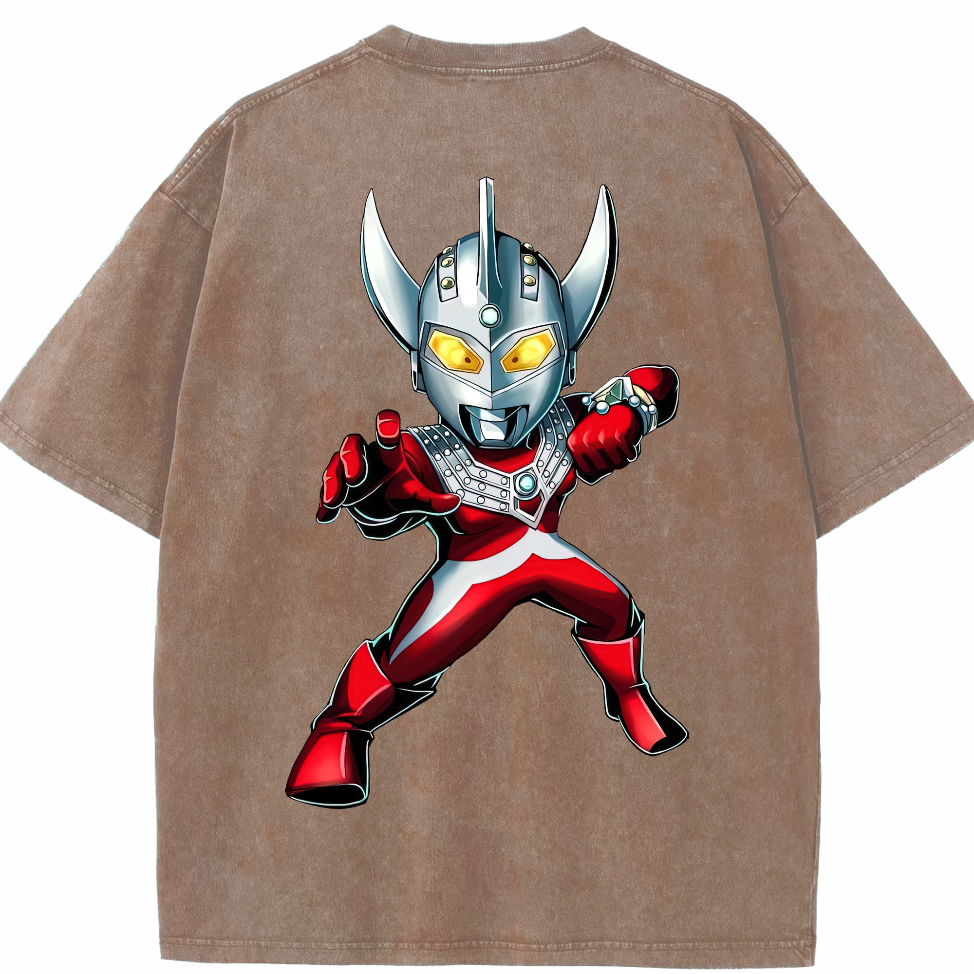 （画像用） ウルトラマン Ultraman 綿100% ヴィンテージ風 半袖Tシャツ（背面プリント）