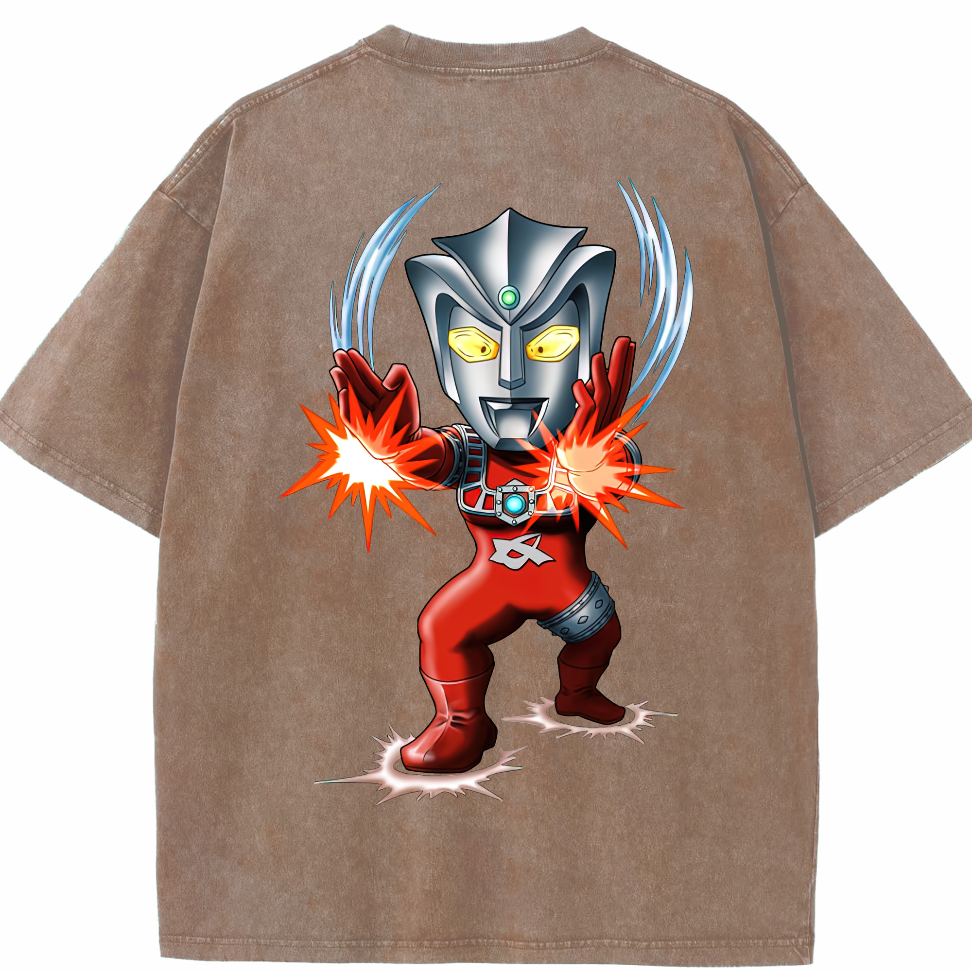 （画像用） ウルトラマン Ultraman 綿100% ヴィンテージ風 半袖Tシャツ（背面プリント）