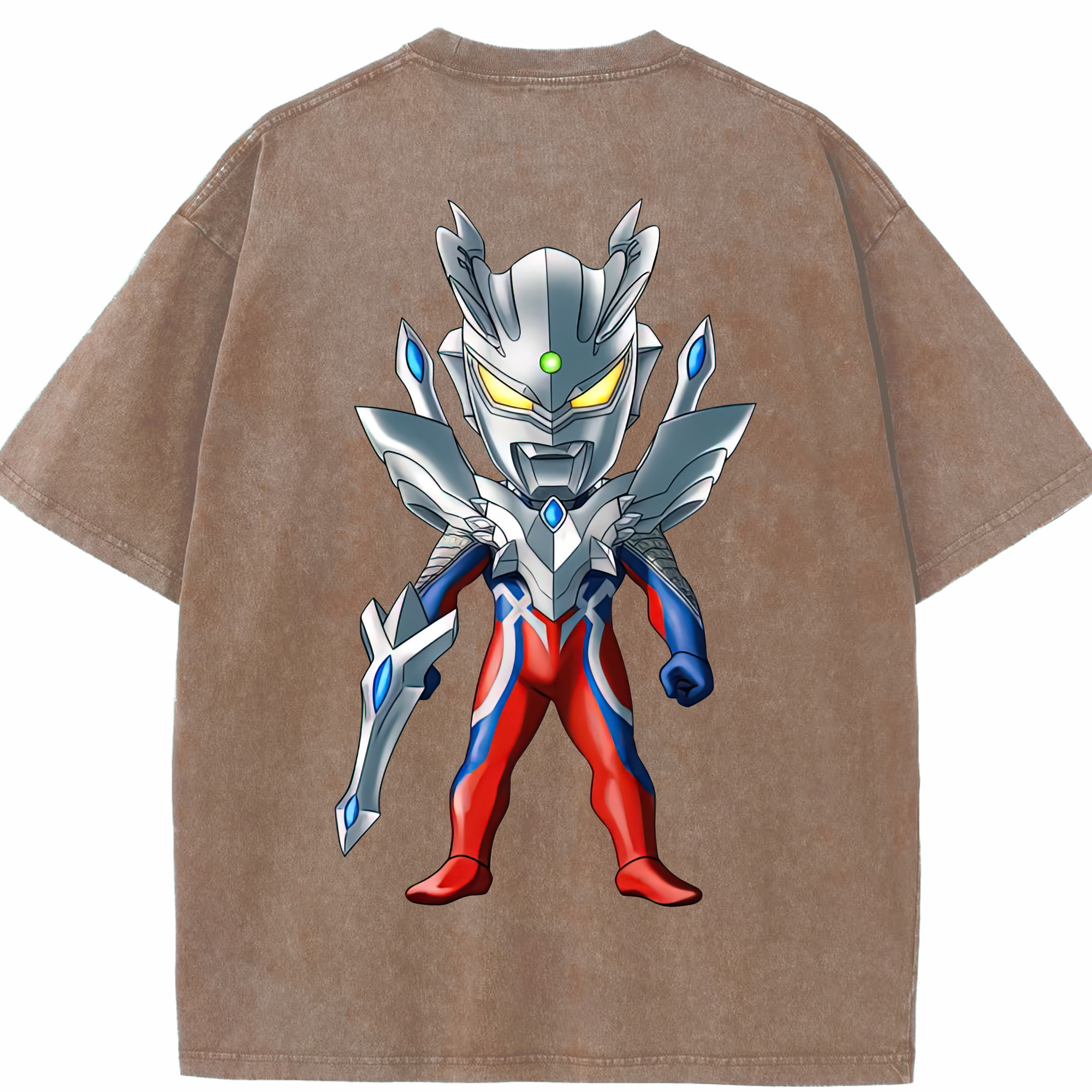 （画像用） ウルトラマン Ultraman 綿100% ヴィンテージ風 半袖Tシャツ（背面プリント）