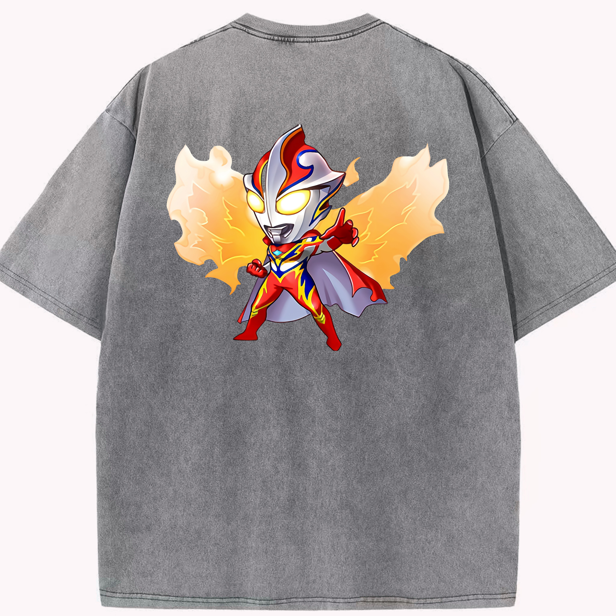 （画像用） ウルトラマン Ultraman 綿100% ヴィンテージ風 半袖Tシャツ（背面プリント）