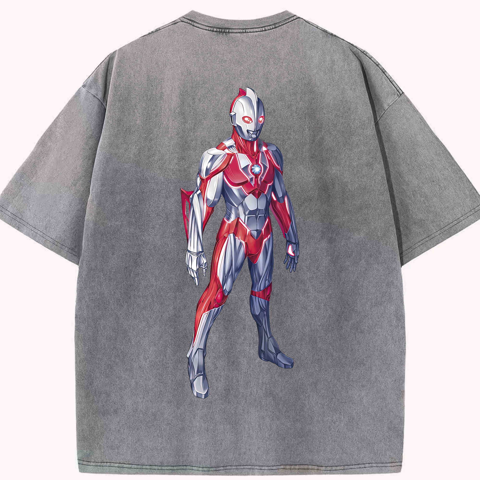 （画像用） ウルトラマン Ultraman 綿100% ヴィンテージ風 半袖Tシャツ（背面プリント）