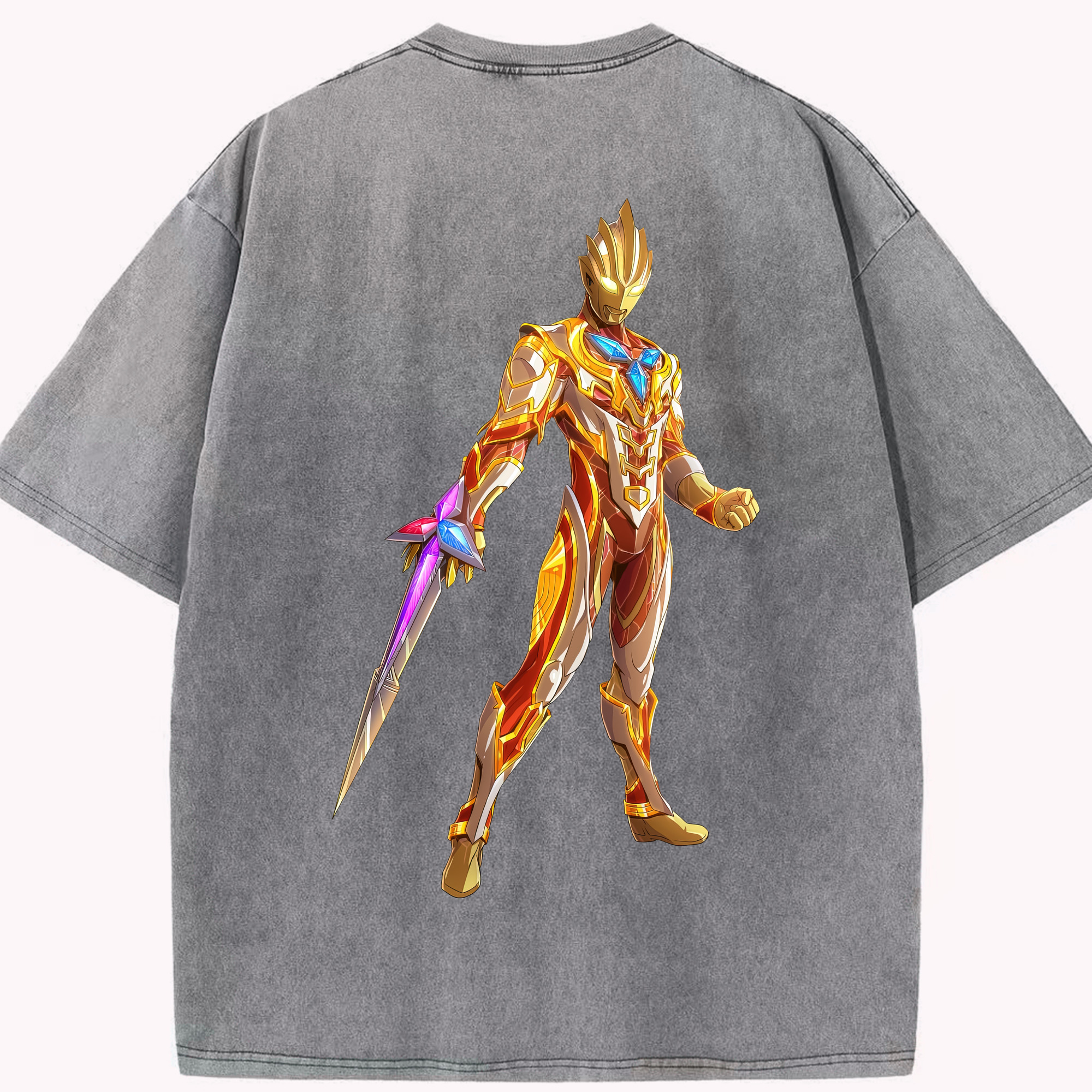（画像用） ウルトラマン Ultraman 綿100% ヴィンテージ風 半袖Tシャツ（背面プリント）