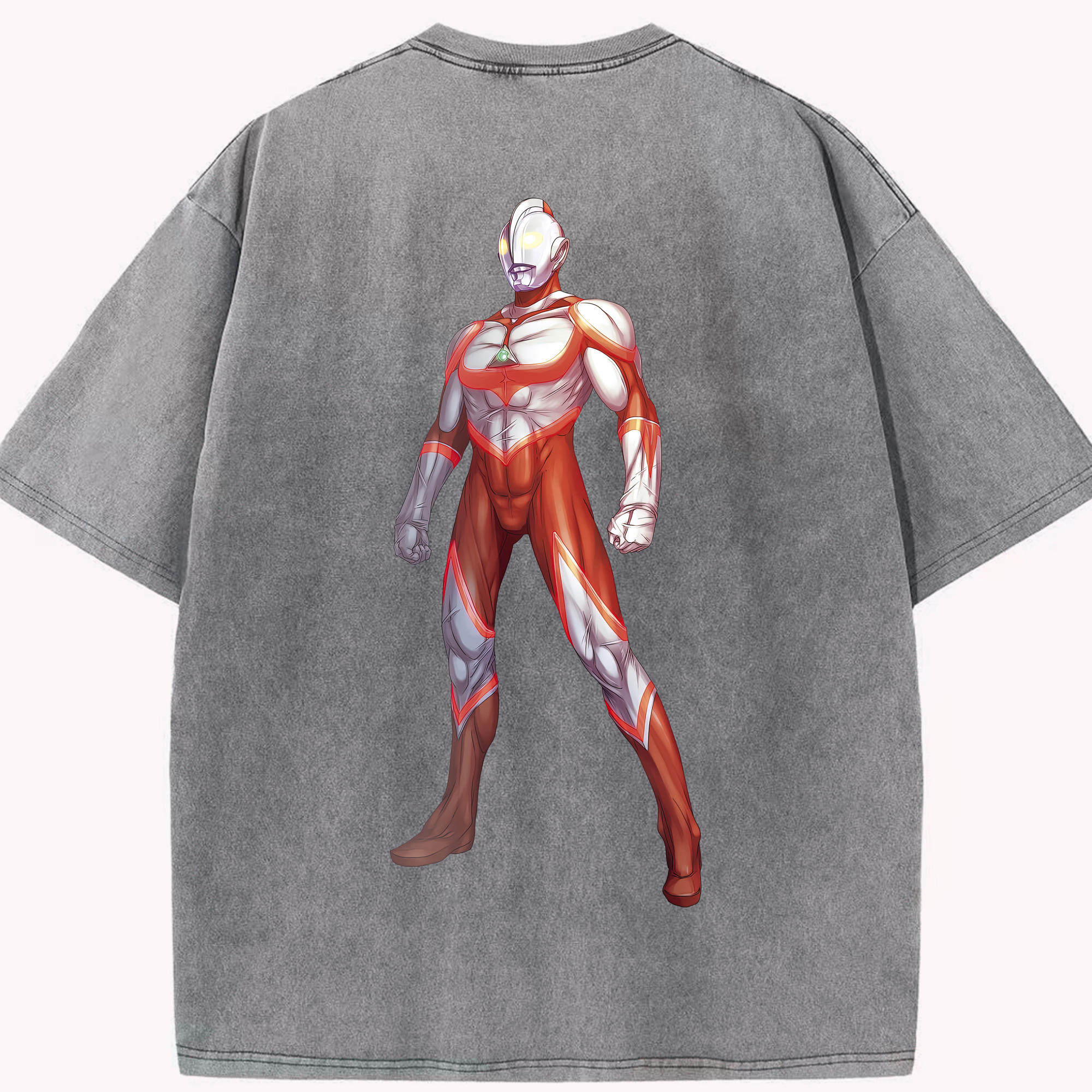 （画像用） ウルトラマン Ultraman 綿100% ヴィンテージ風 半袖Tシャツ（背面プリント）
