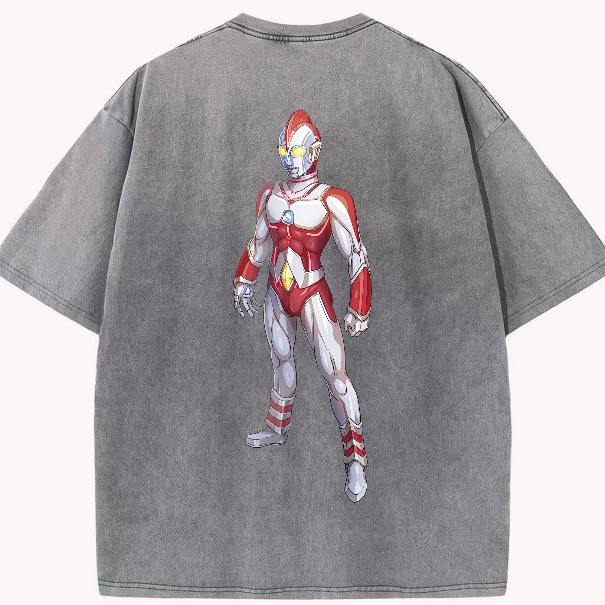 （画像用） ウルトラマン Ultraman 綿100% ヴィンテージ風 半袖Tシャツ（背面プリント）