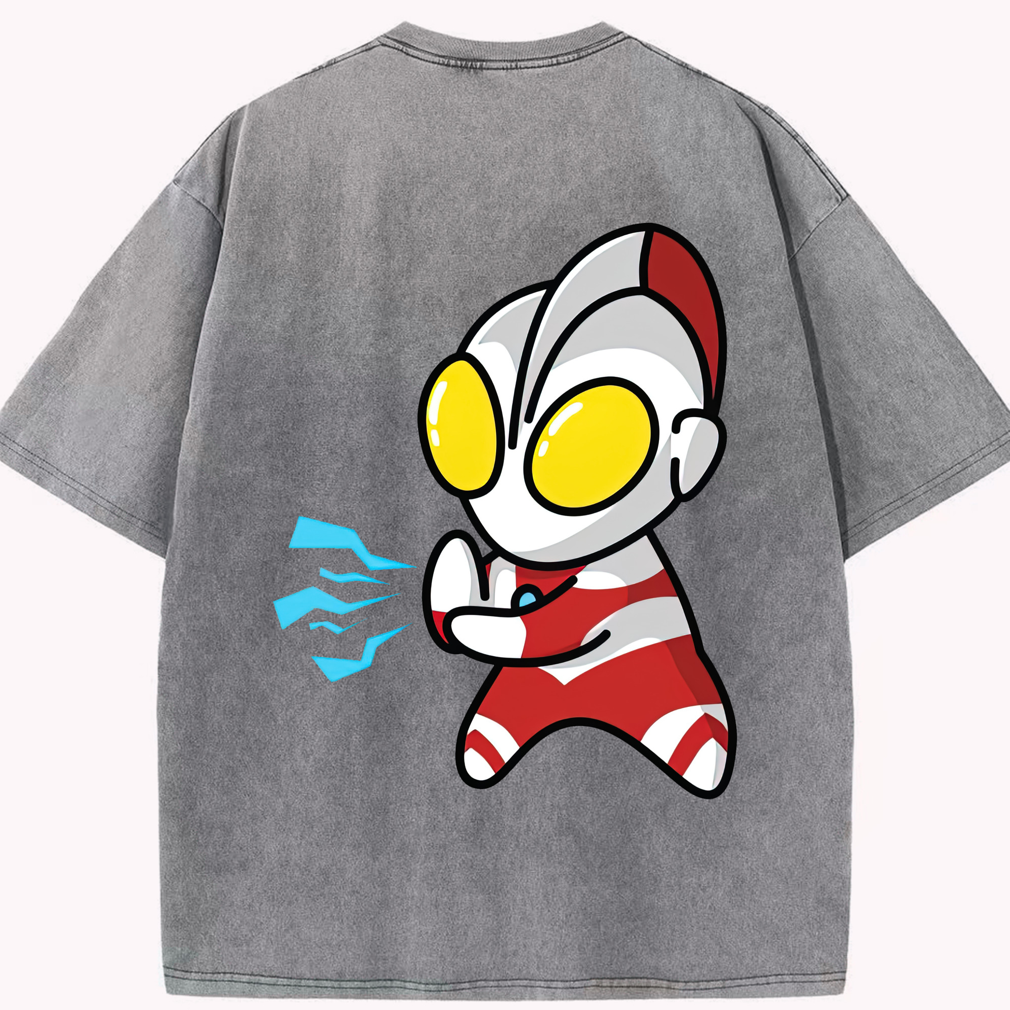 （画像用） ウルトラマン Ultraman 綿100% ヴィンテージ風 半袖Tシャツ（背面プリント）
