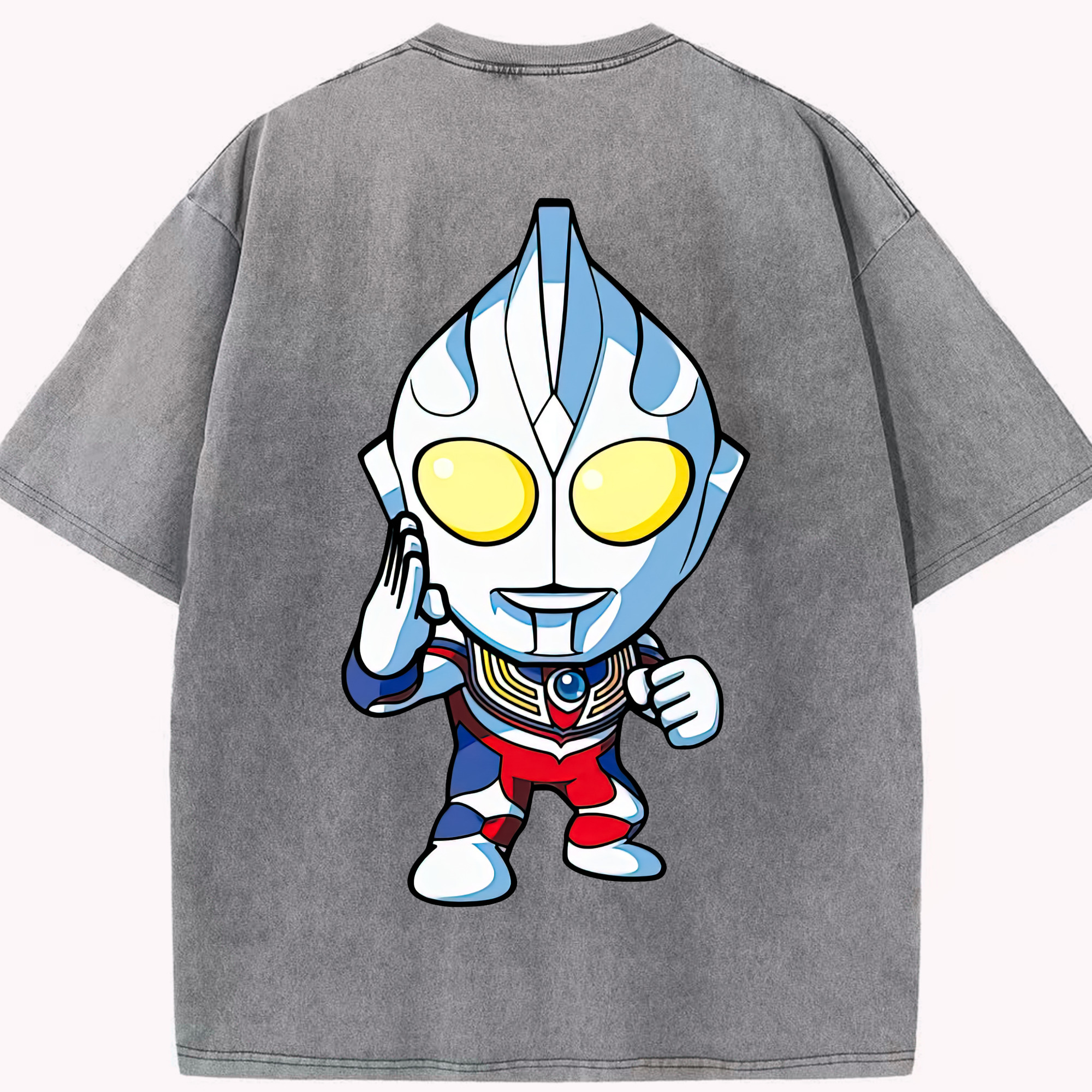 （画像用） ウルトラマン Ultraman 綿100% ヴィンテージ風 半袖Tシャツ（背面プリント）