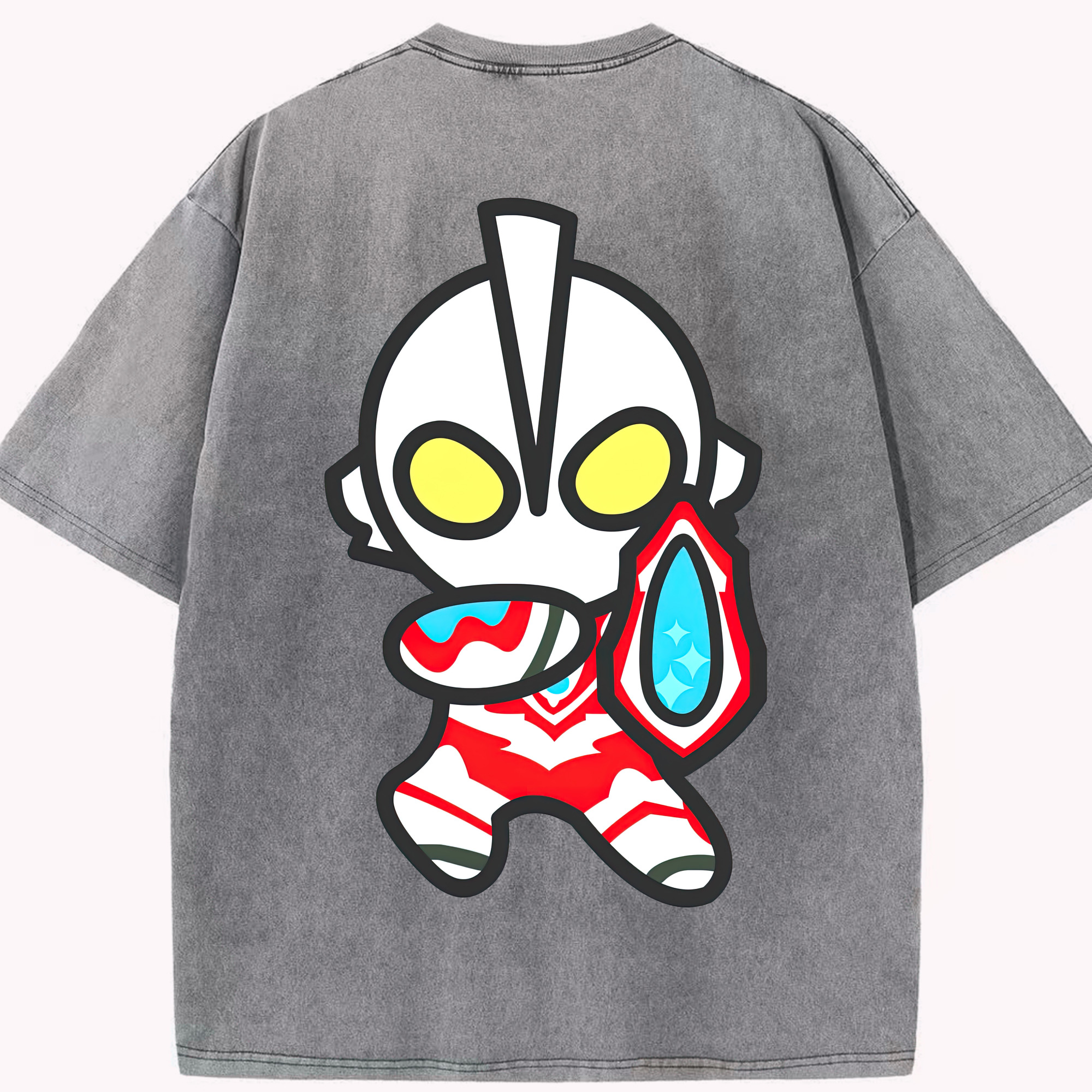 （画像用） ウルトラマン Ultraman 綿100% ヴィンテージ風 半袖Tシャツ（背面プリント）