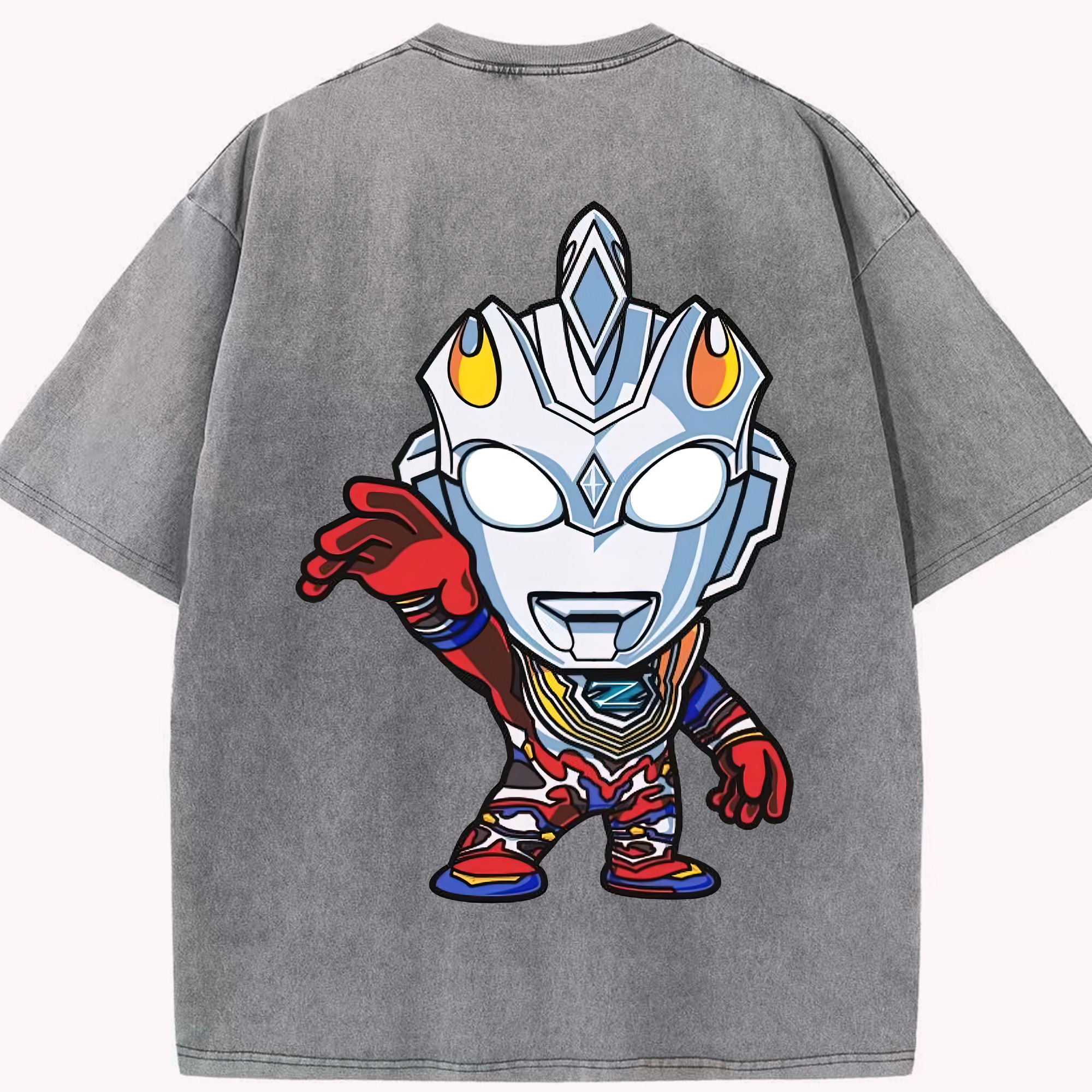 （画像用） ウルトラマン Ultraman 綿100% ヴィンテージ風 半袖Tシャツ（背面プリント）