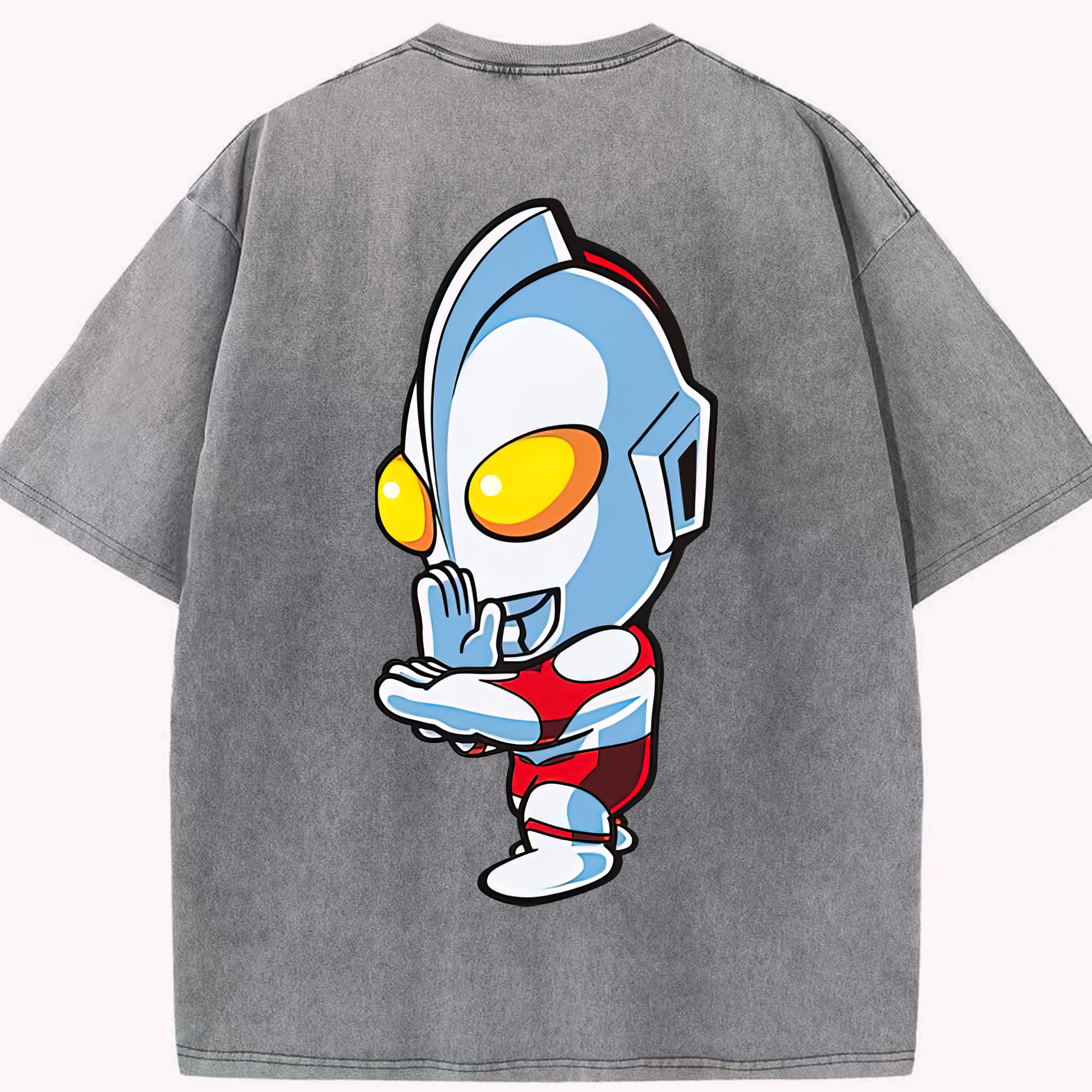 （画像用） ウルトラマン Ultraman 綿100% ヴィンテージ風 半袖Tシャツ（背面プリント）