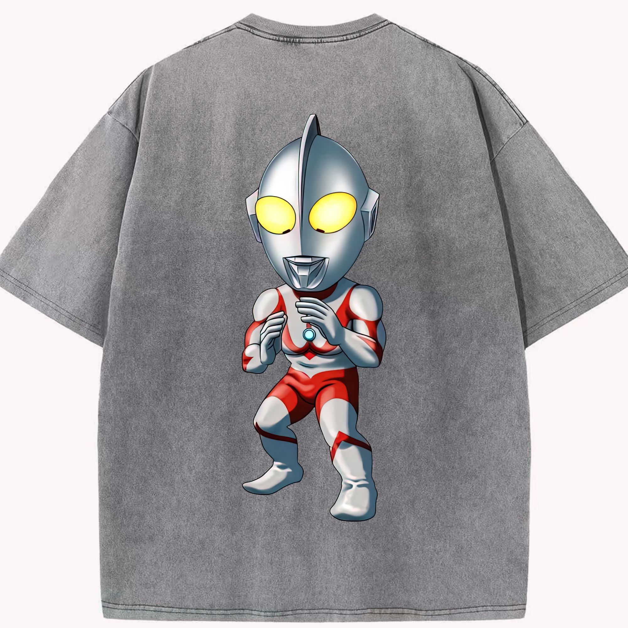 （画像用） ウルトラマン Ultraman 綿100% ヴィンテージ風 半袖Tシャツ（背面プリント）