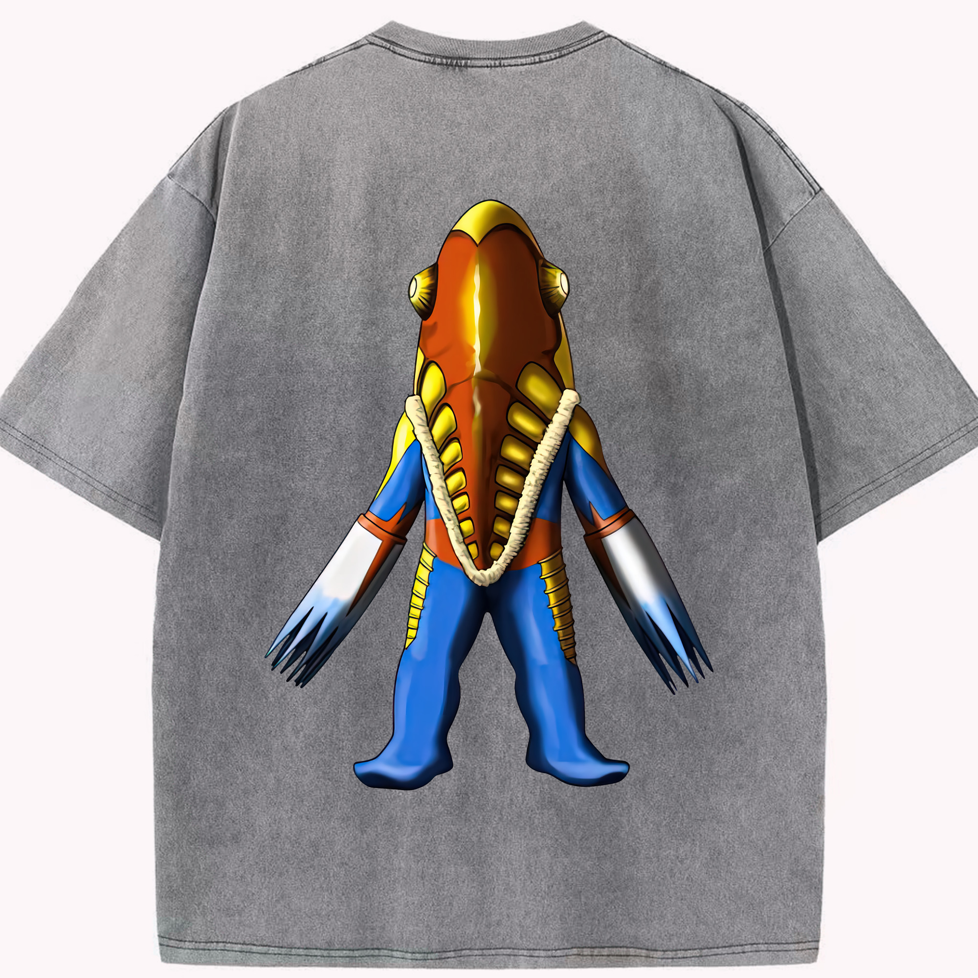 （画像用） ウルトラマン Ultraman 綿100% ヴィンテージ風 半袖Tシャツ（背面プリント）