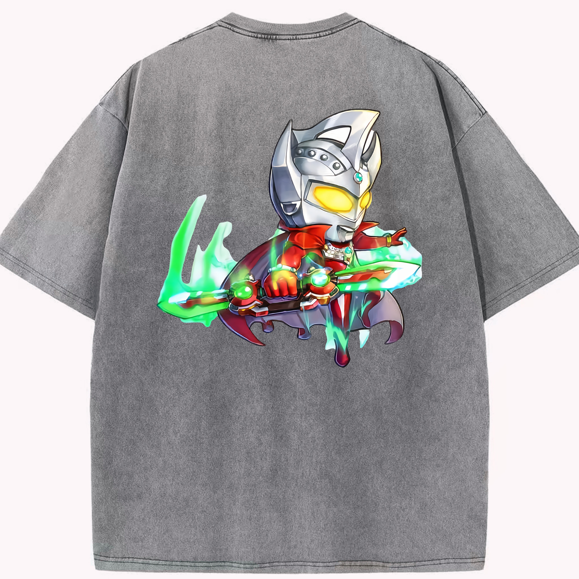 （画像用） ウルトラマン Ultraman 綿100% ヴィンテージ風 半袖Tシャツ（背面プリント）