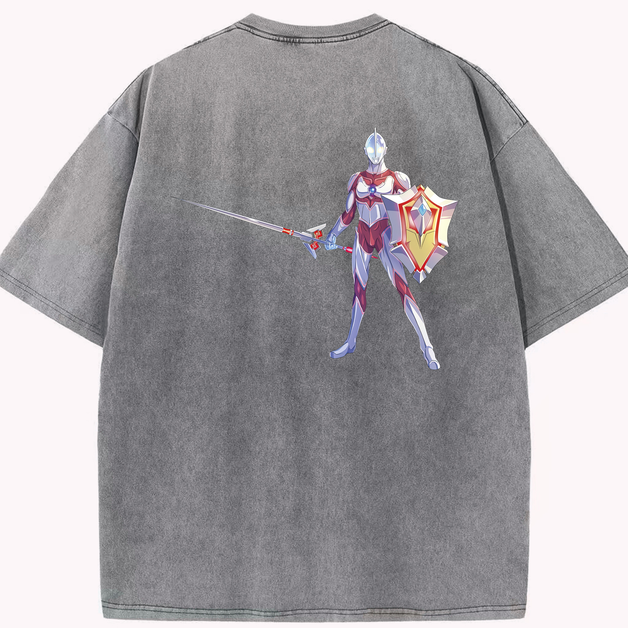 （画像用） ウルトラマン Ultraman 綿100% ヴィンテージ風 半袖Tシャツ（背面プリント）