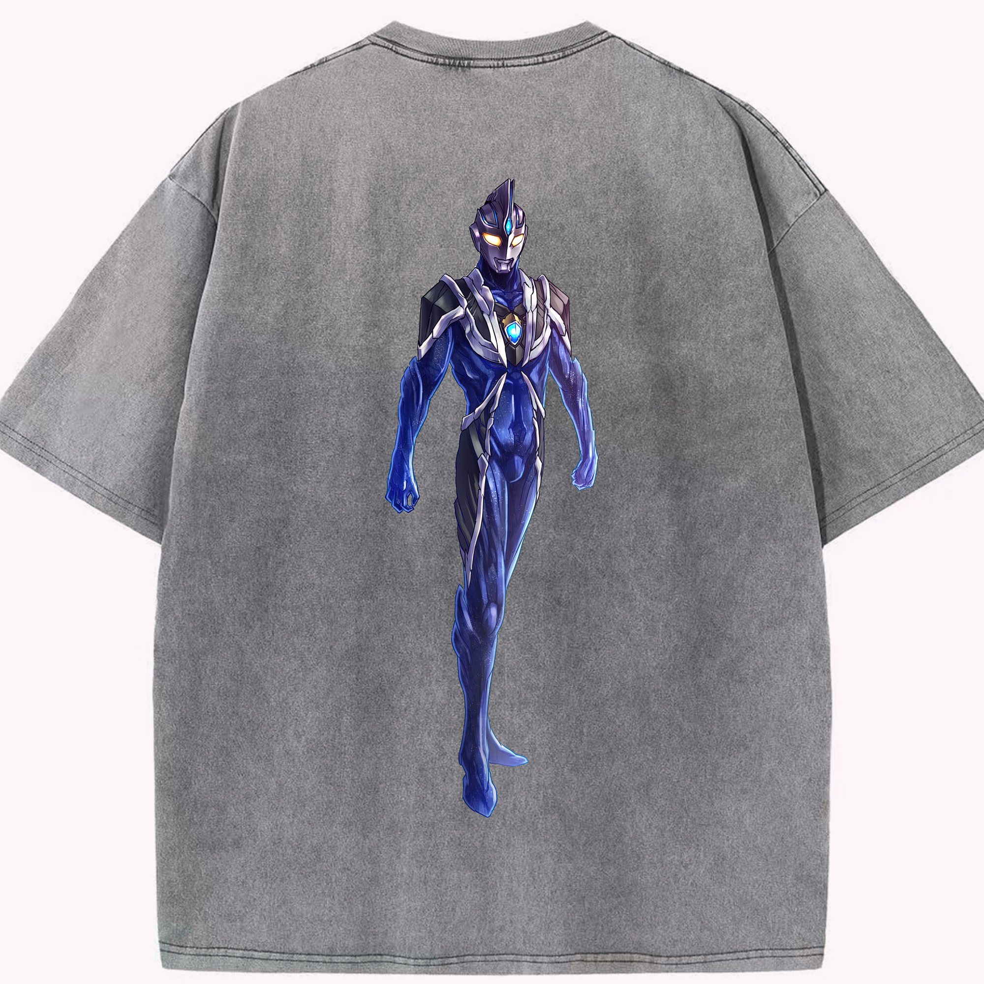 （画像用） ウルトラマン Ultraman 綿100% ヴィンテージ風 半袖Tシャツ（背面プリント）