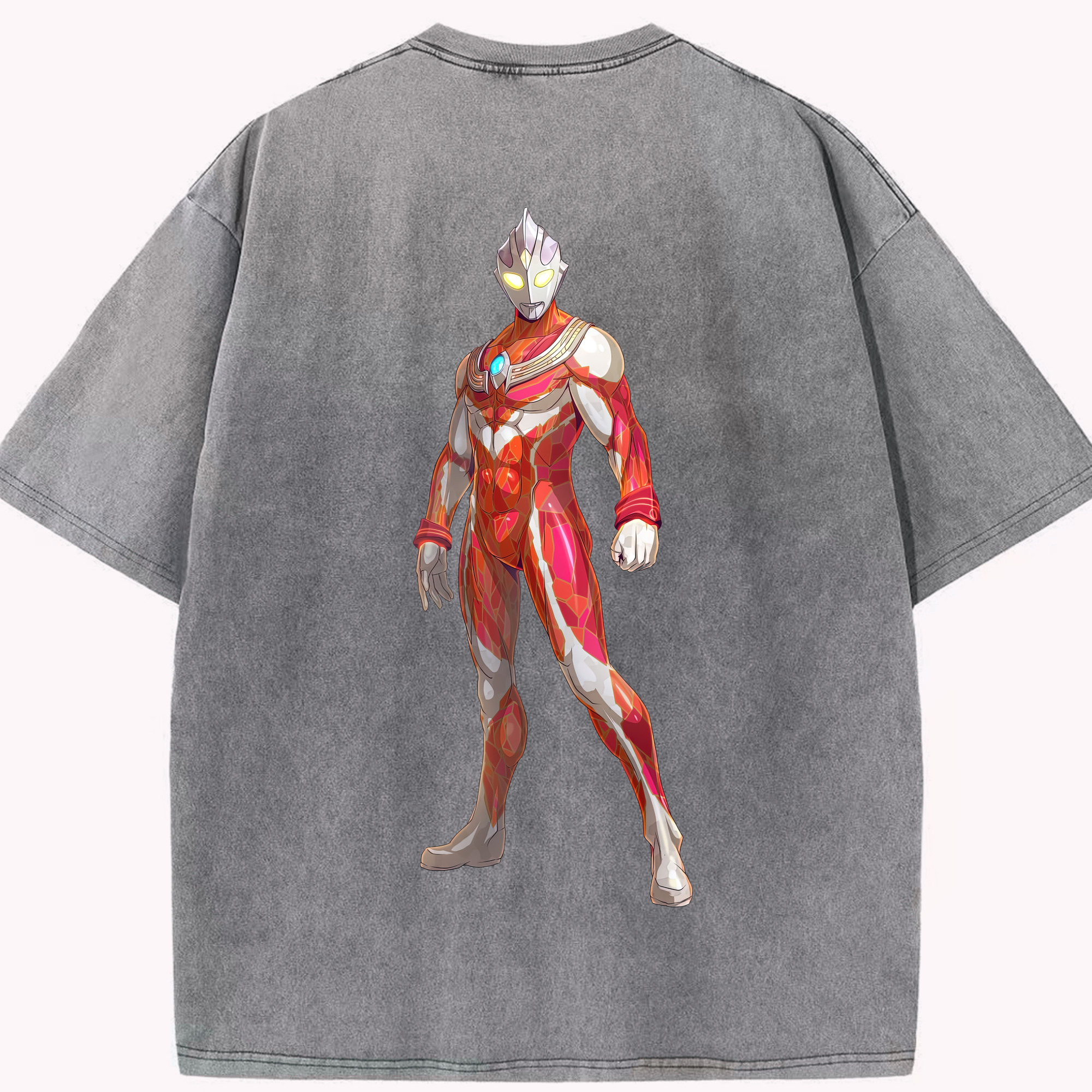 （画像用） ウルトラマン Ultraman 綿100% ヴィンテージ風 半袖Tシャツ（背面プリント）